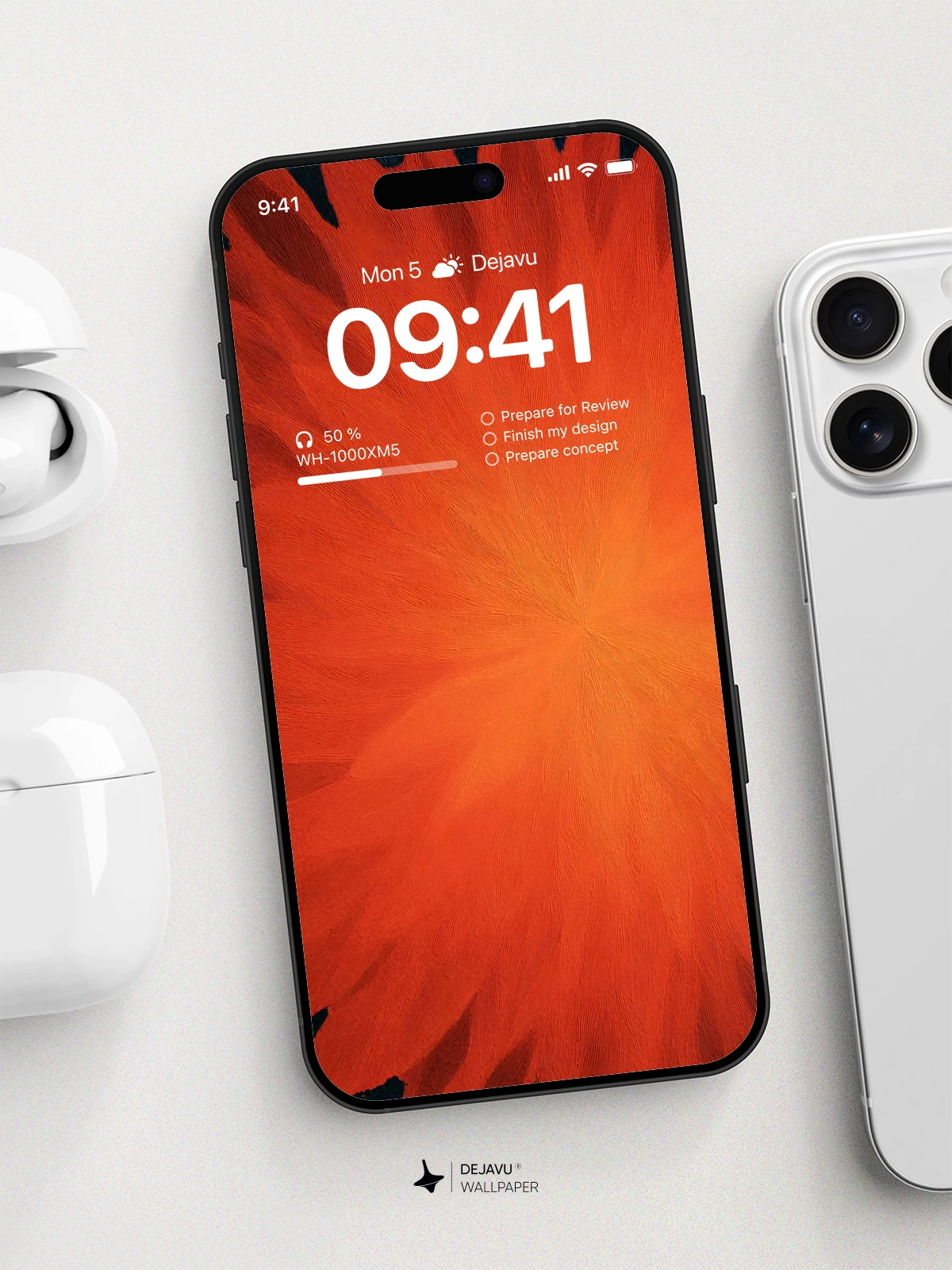 Orange Burst Wallpaper 4K for Mobile Background