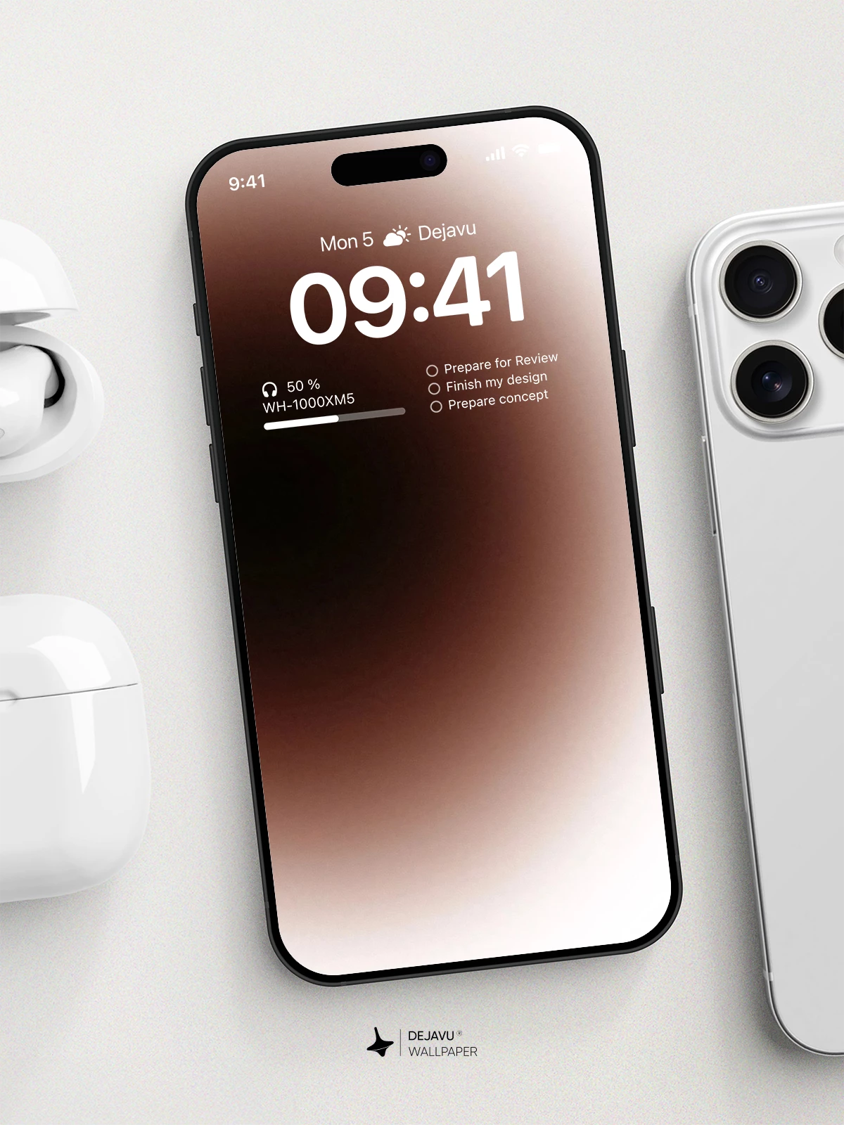 Abstract Dark Brown Blur Wallpaper 4K for iPhone Lock Screen