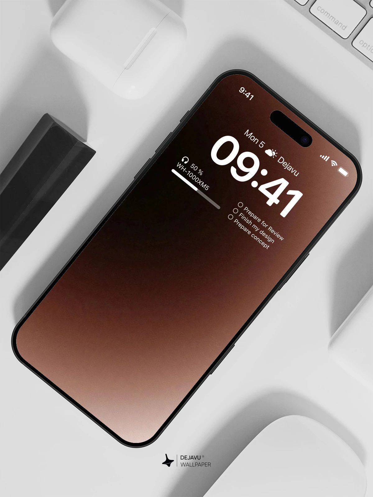 Abstract Dark Brown Blur Wallpaper 4K for iPhone Lock Screen