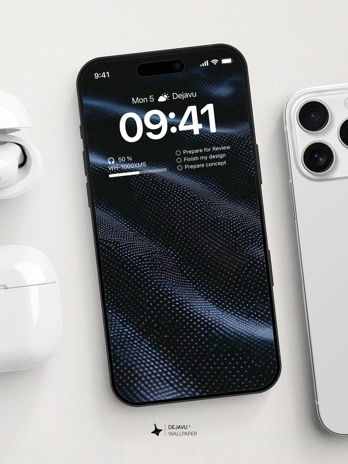 Abstract Blue Dots Wallpaper 4K for iPhone Lock Screen