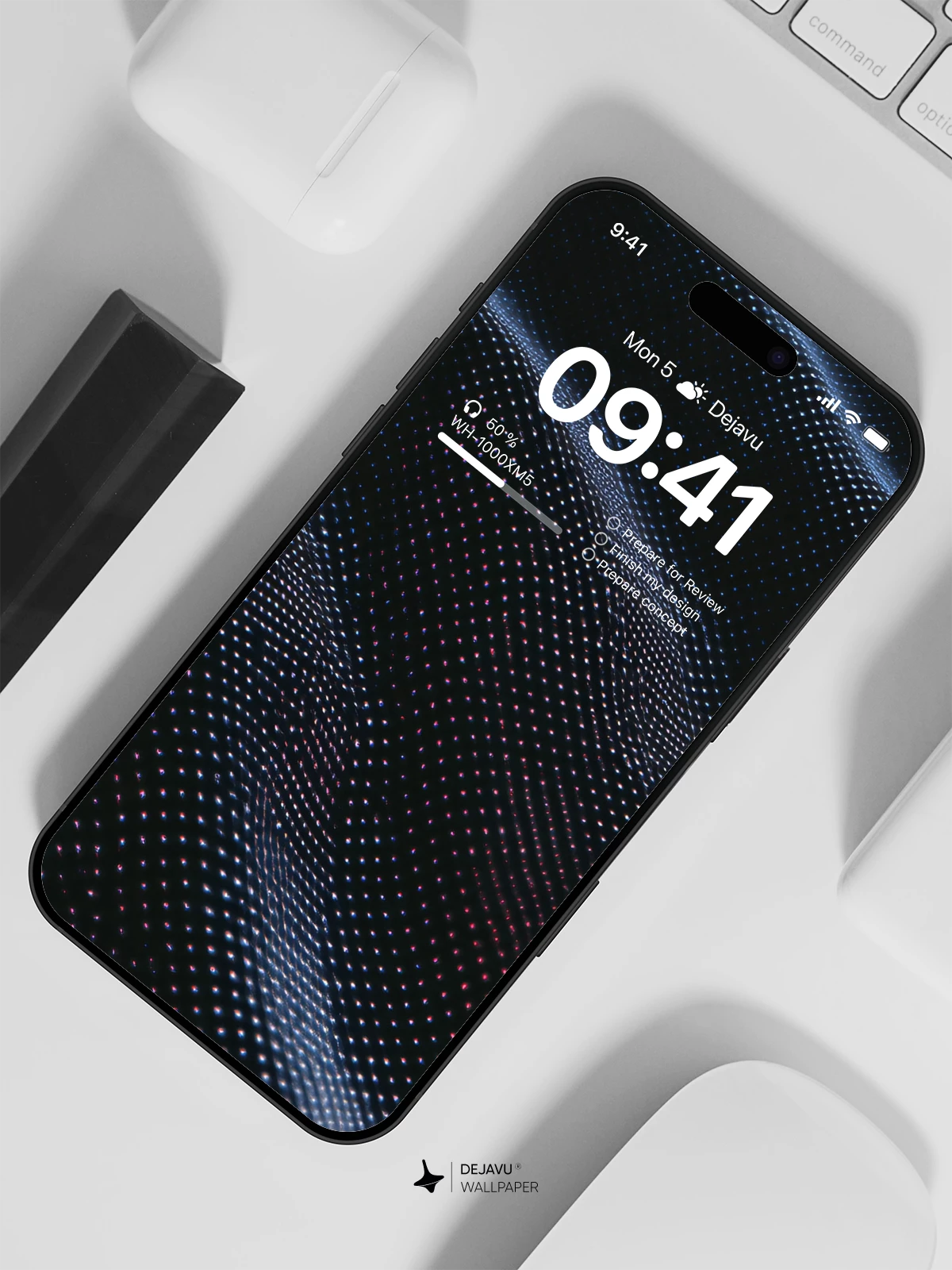 Abstract Blue Dots Wallpaper 4K for iPhone Lock Screen