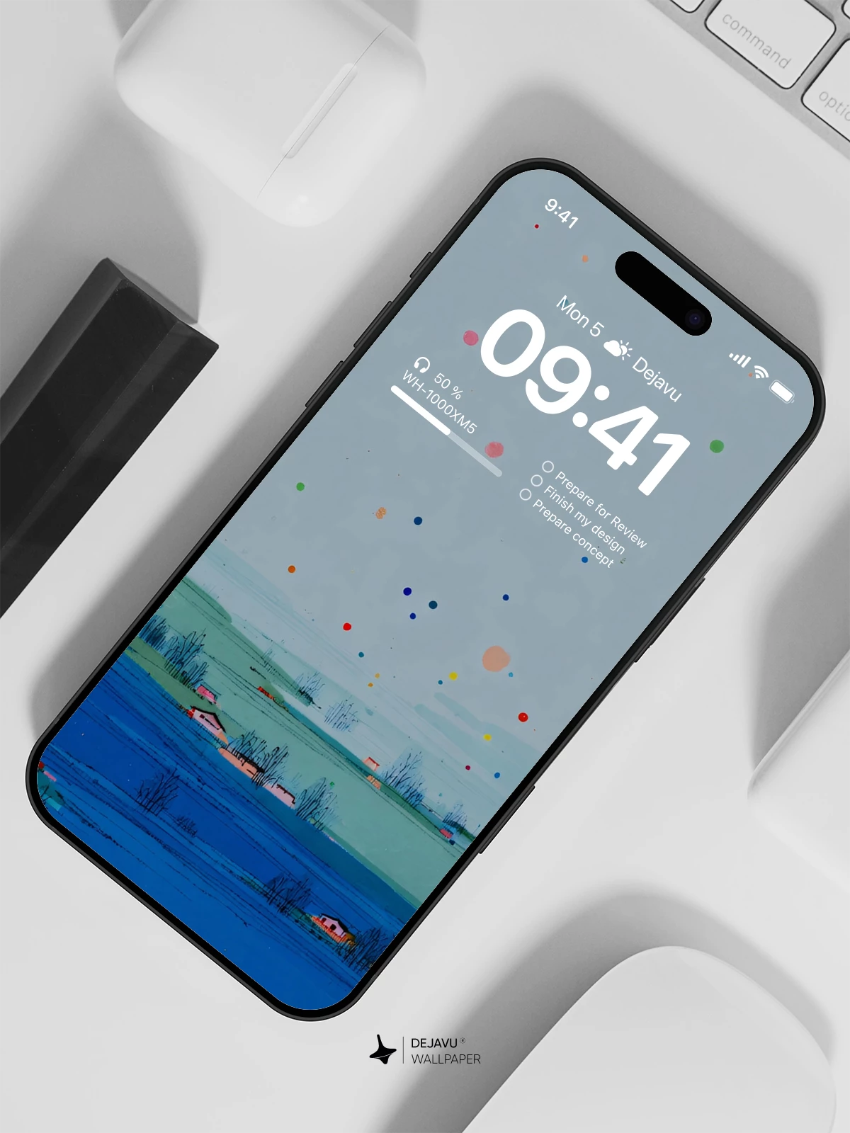 Minimal Landscape Wallpaper 4K for iPhone Lock Screen