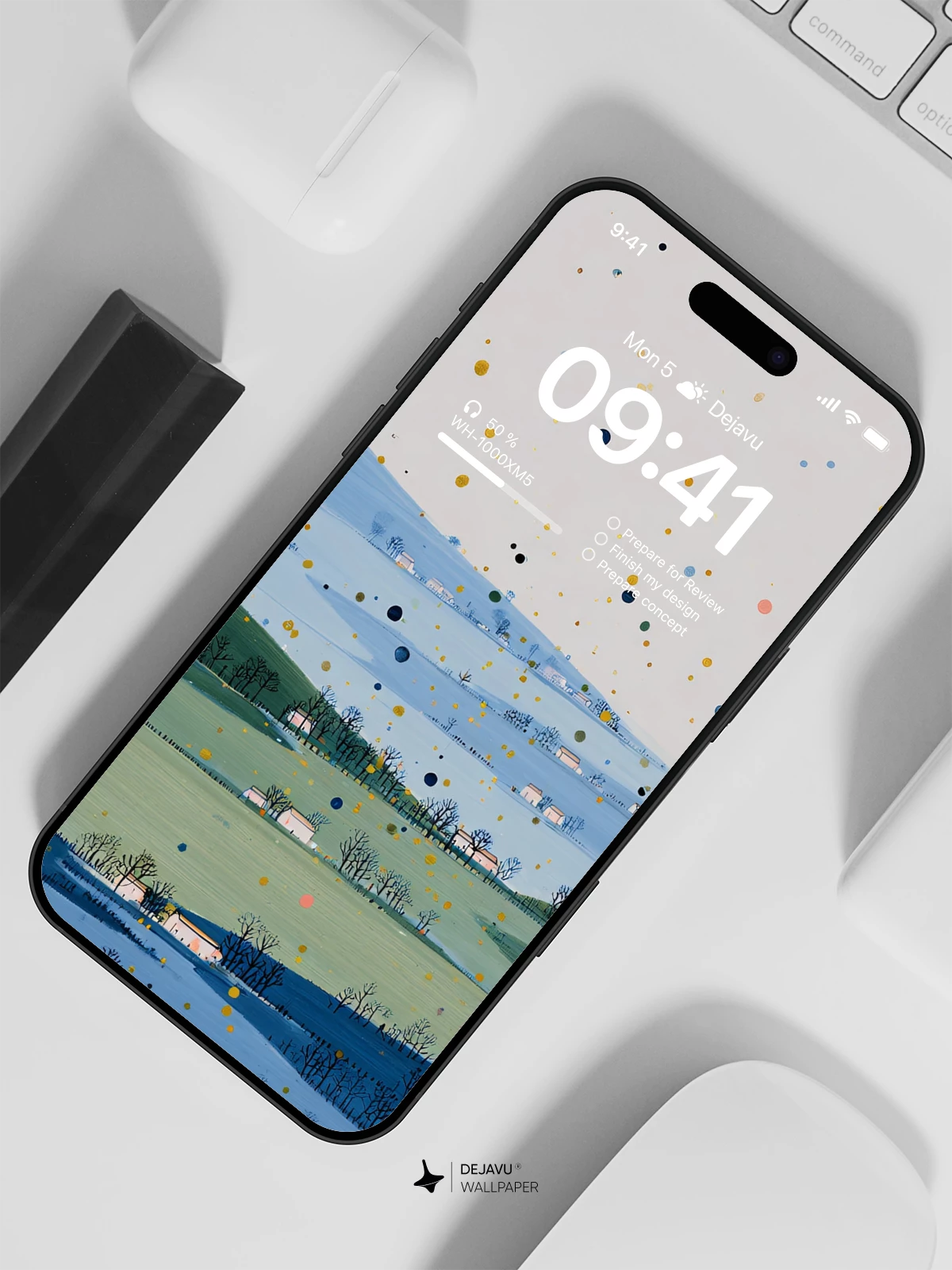 Minimal Landscape Wallpaper 4K for iPhone Lock Screen