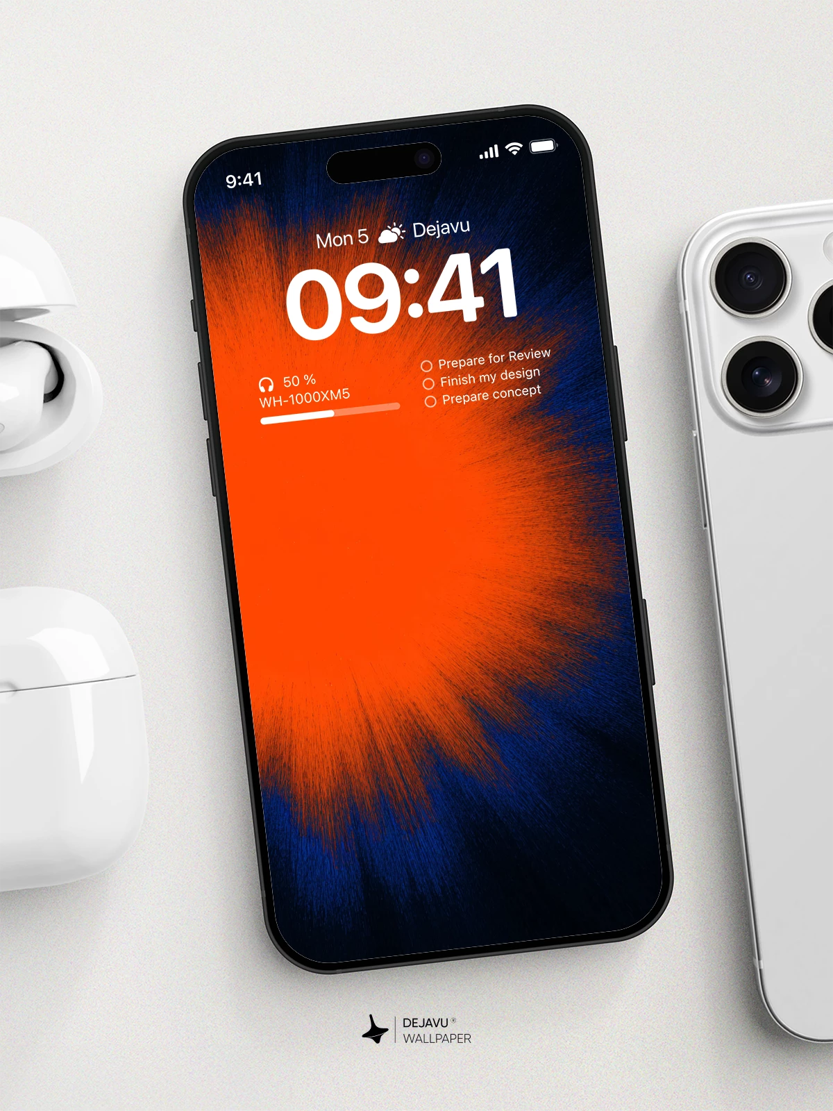Orange Burst Wallpaper 4K for iPhone Lock Screen