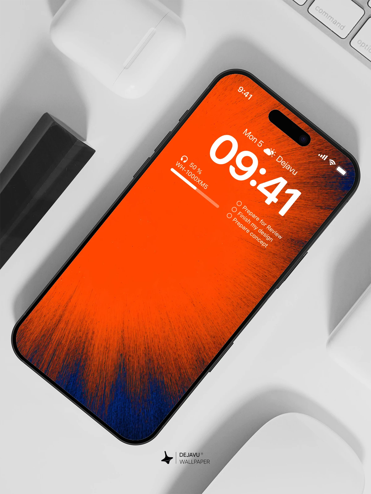 Orange Burst Wallpaper 4K for iPhone Lock Screen