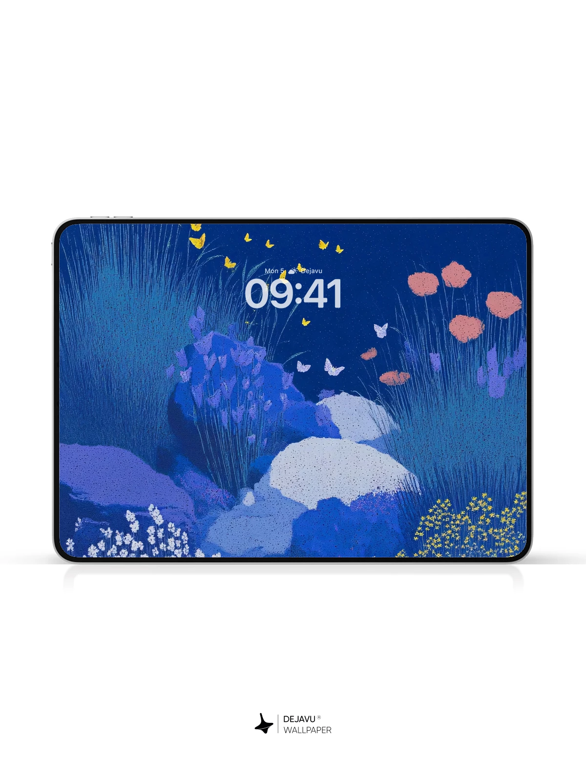 Blue Floral Night Wallpaper 4K for iPhone Lock Screen