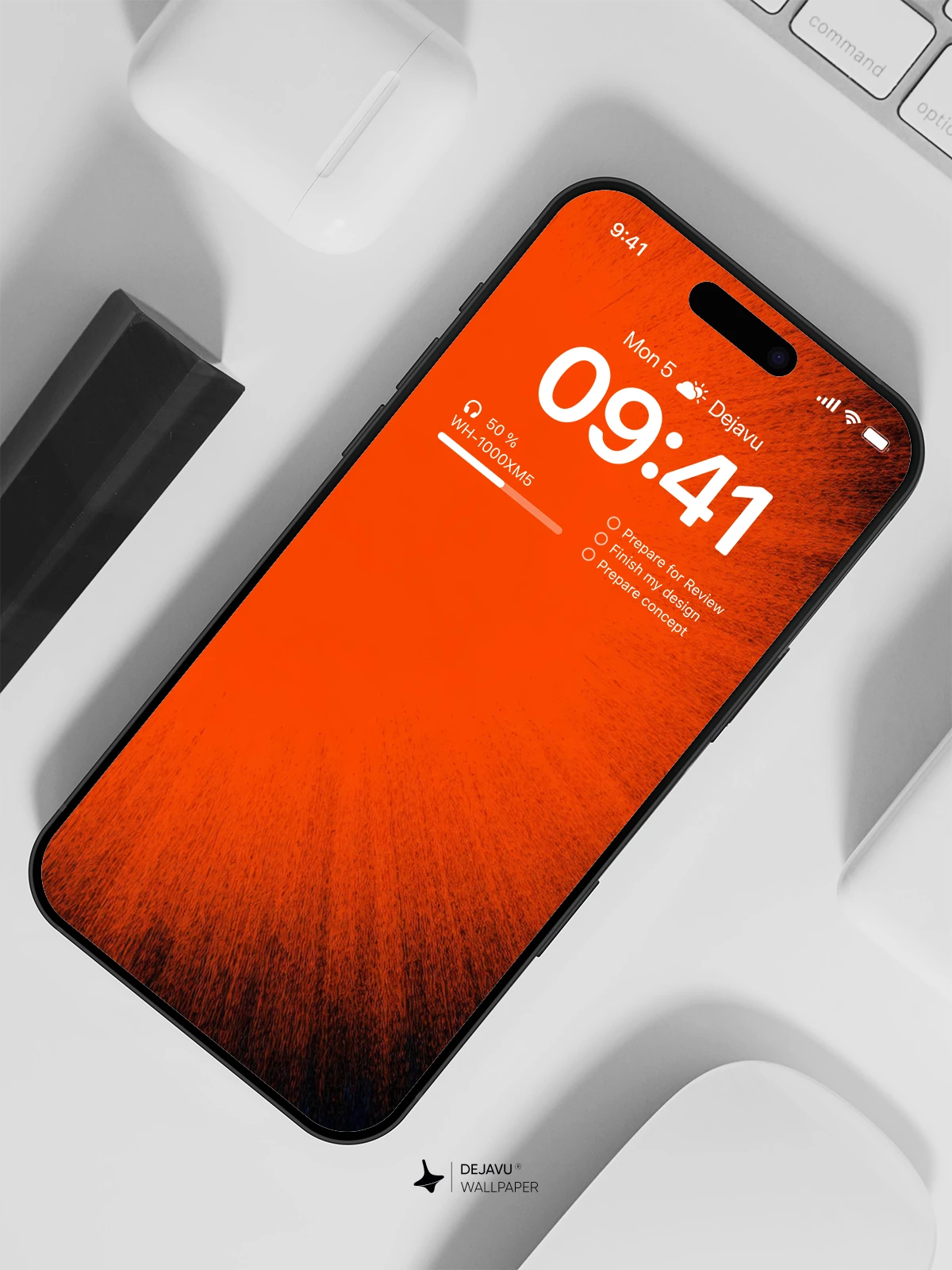 Orange Burst Wallpaper 4K for iPhone Lock Screen