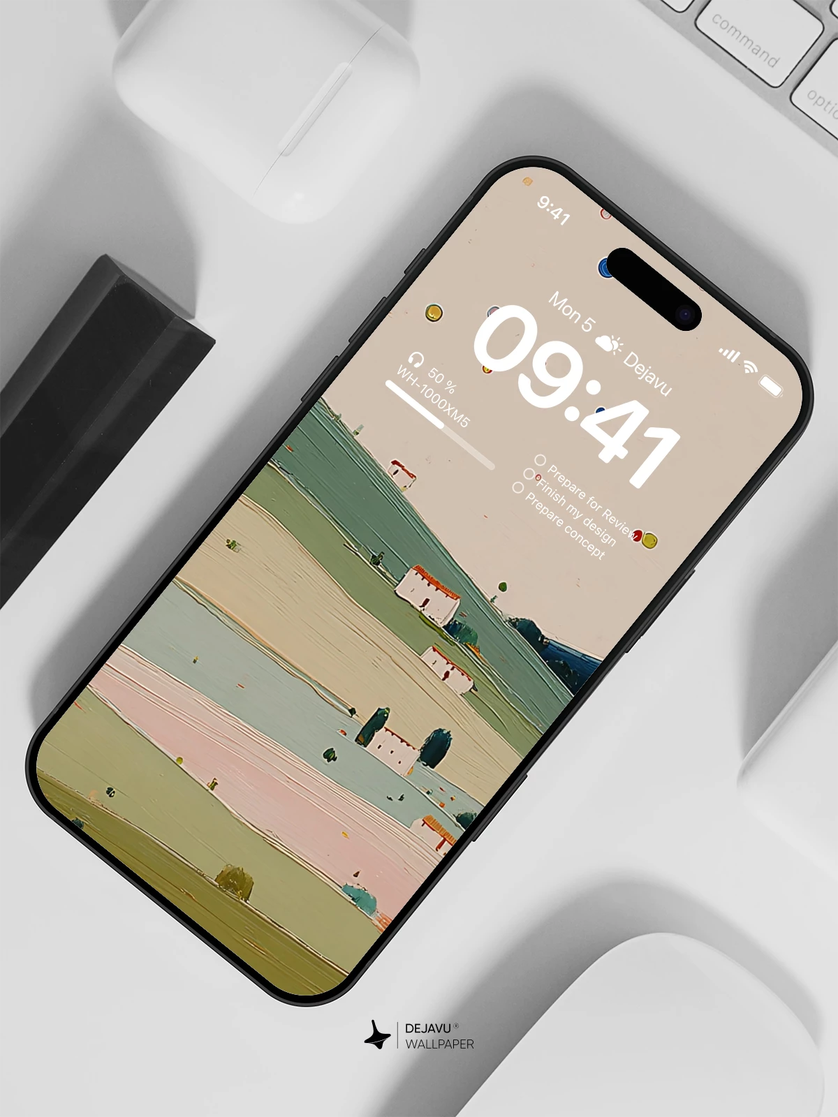 Abstract Pastel Landscape Wallpaper 4K for Mobile Background
