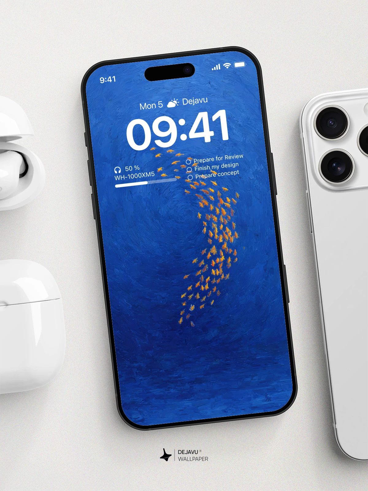 Blue and Yellow Fish Wallpaper 4K for iPhone Lock Screen