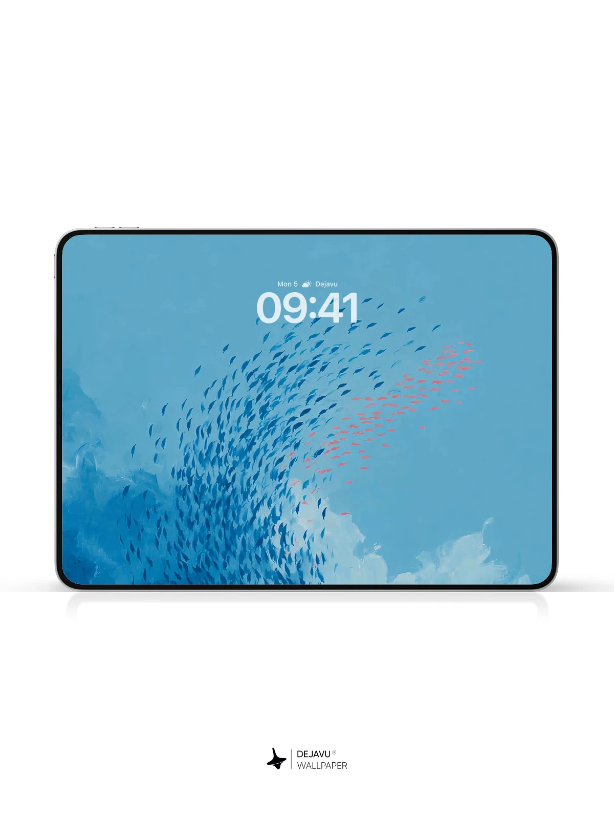 Blue Fish School Wallpaper 4K for Mobile Background