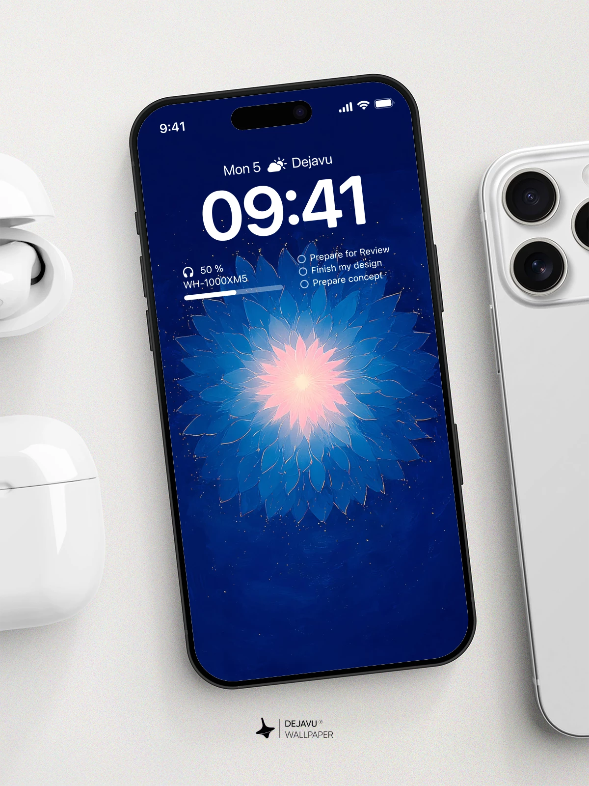 Blue Flower Wallpaper 4K for iPhone Lock Screen
