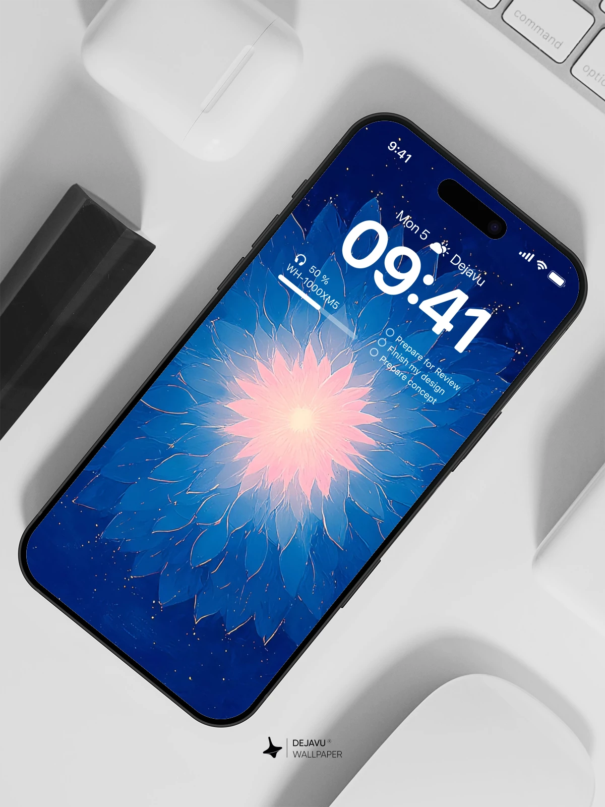 Blue Flower Wallpaper 4K for iPhone Lock Screen