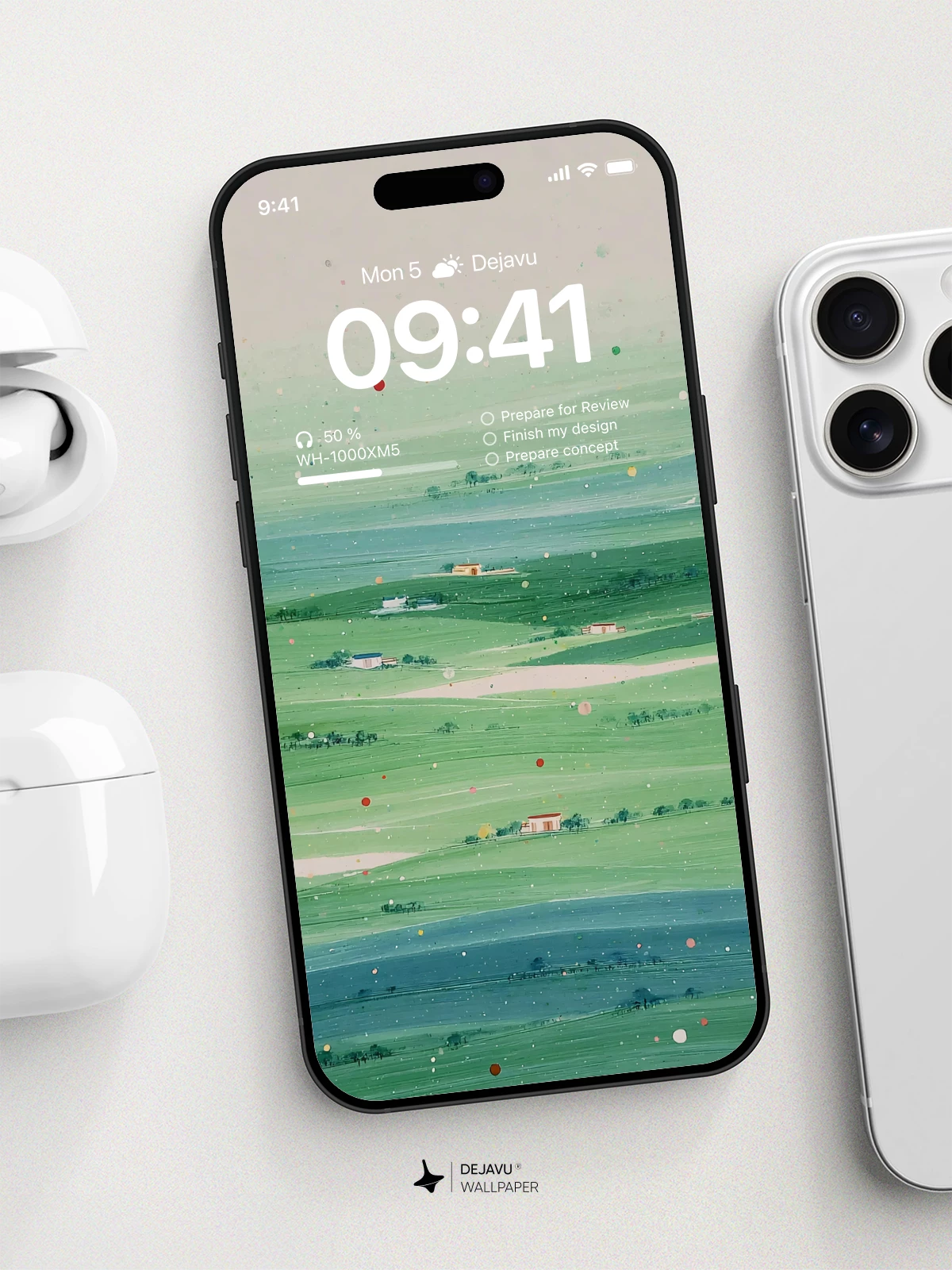 Green Pastoral Landscape Wallpaper 4K for iPhone Lock Screen
