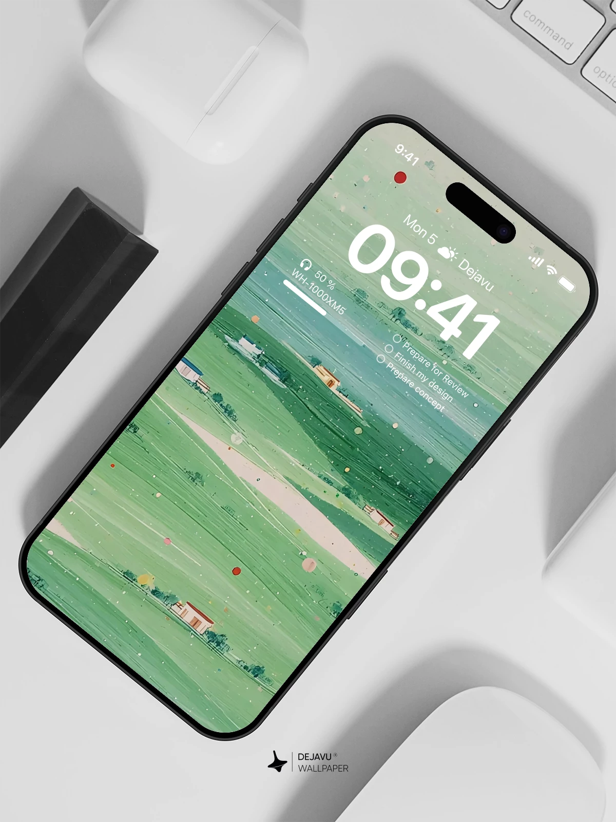 Green Pastoral Landscape Wallpaper 4K for iPhone Lock Screen
