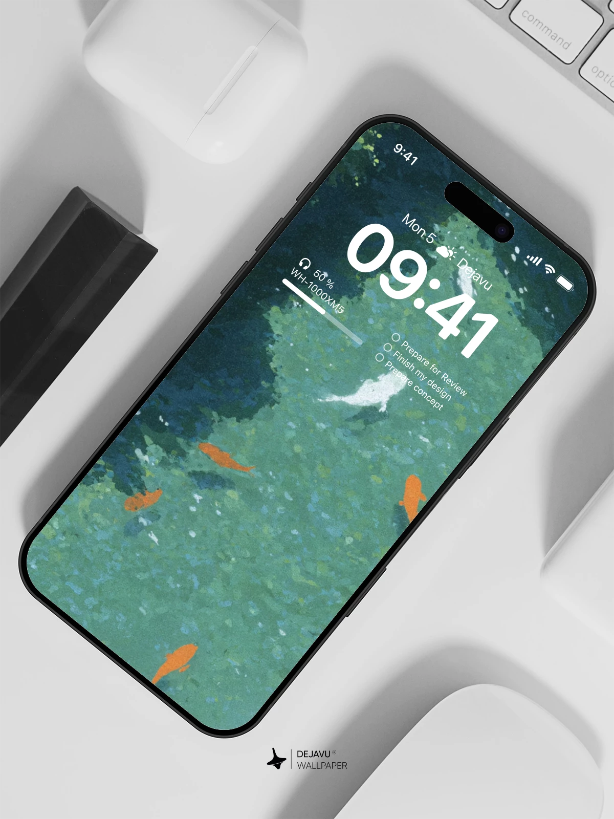Koi Fish Pond Wallpaper 4K for Mobile Background
