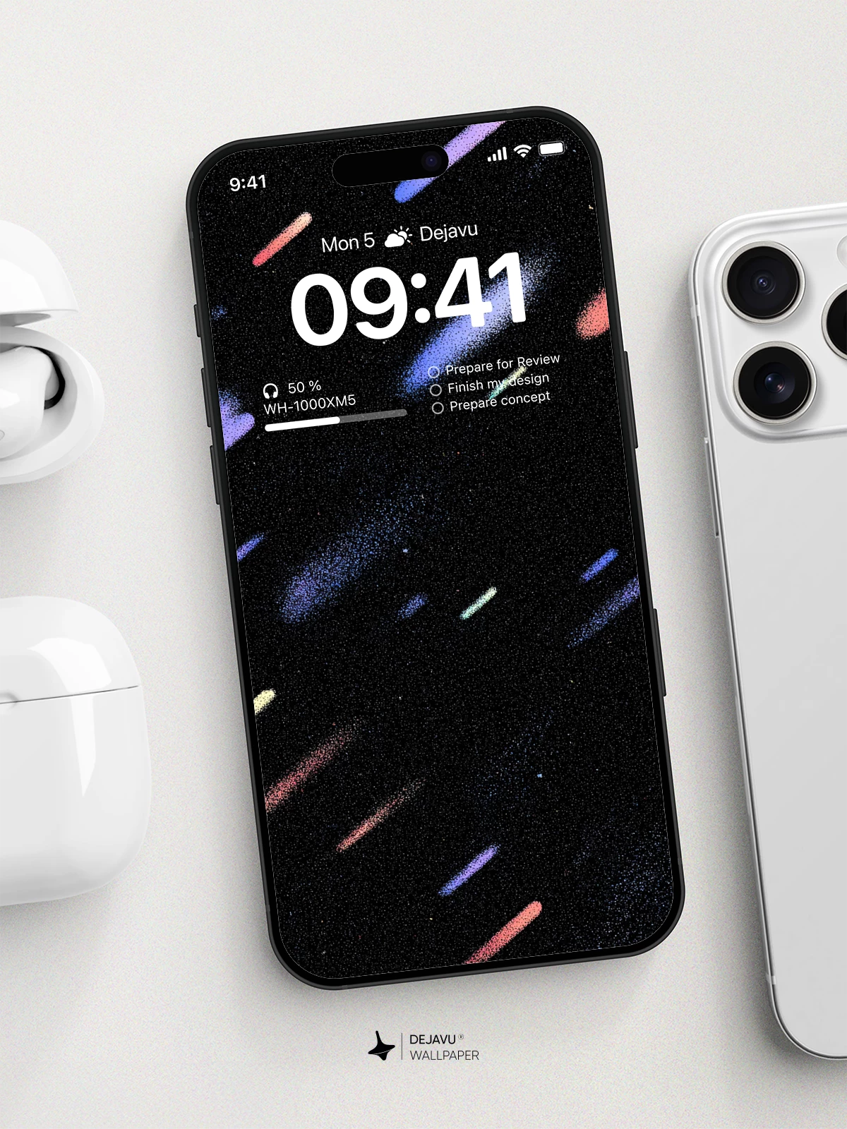 Colorful Streaks Wallpaper 4K for iPhone Lock Screen