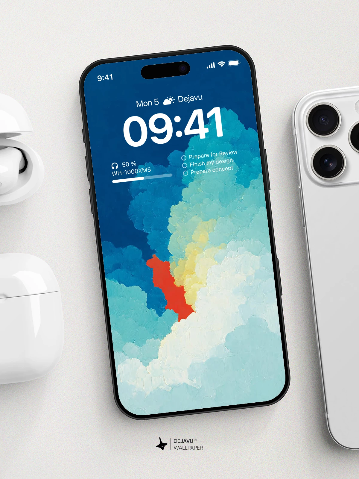 Abstract Blue Cloud Wallpaper 4K for Mobile Background