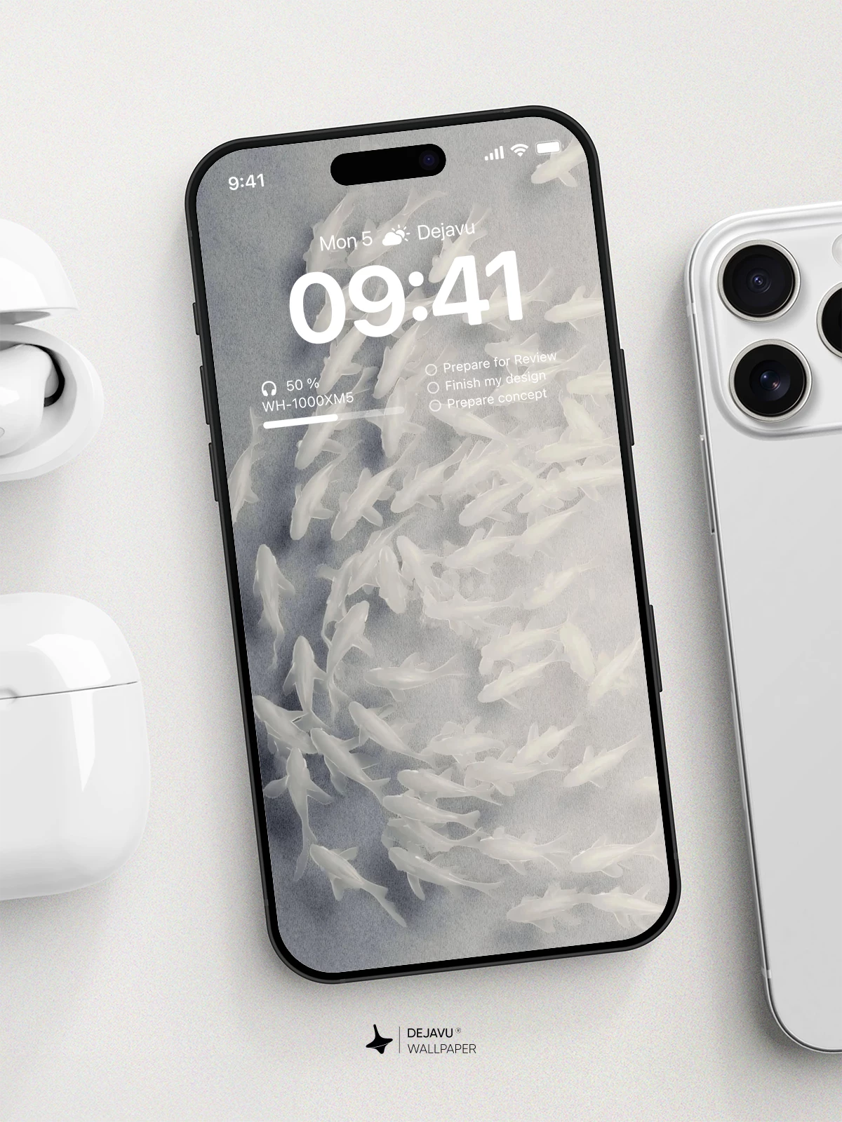 White Fish Wallpaper 4K for iPhone Lock Screen