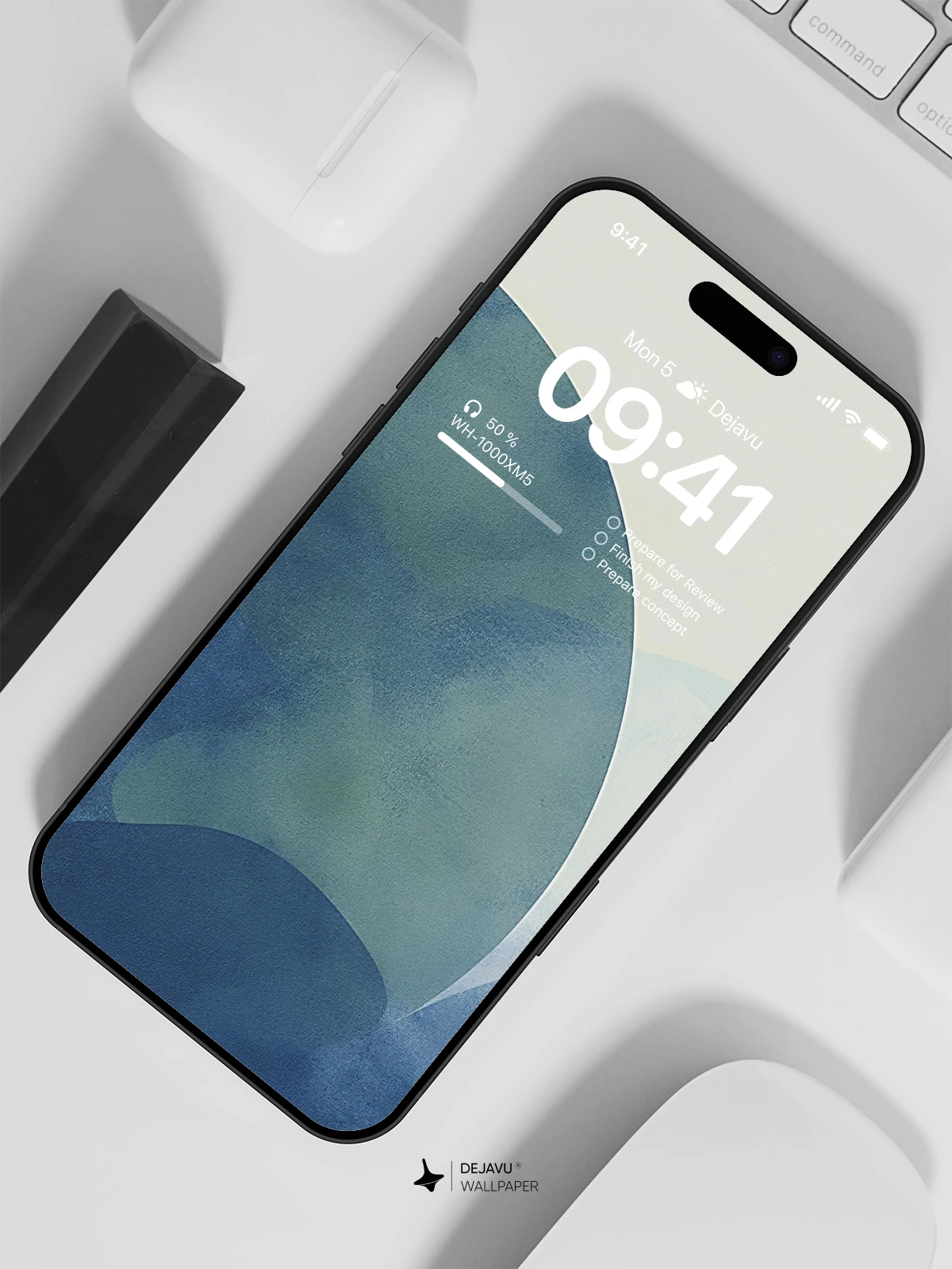 Blue Abstract Circles Wallpaper 4K for iPhone Lock Screen
