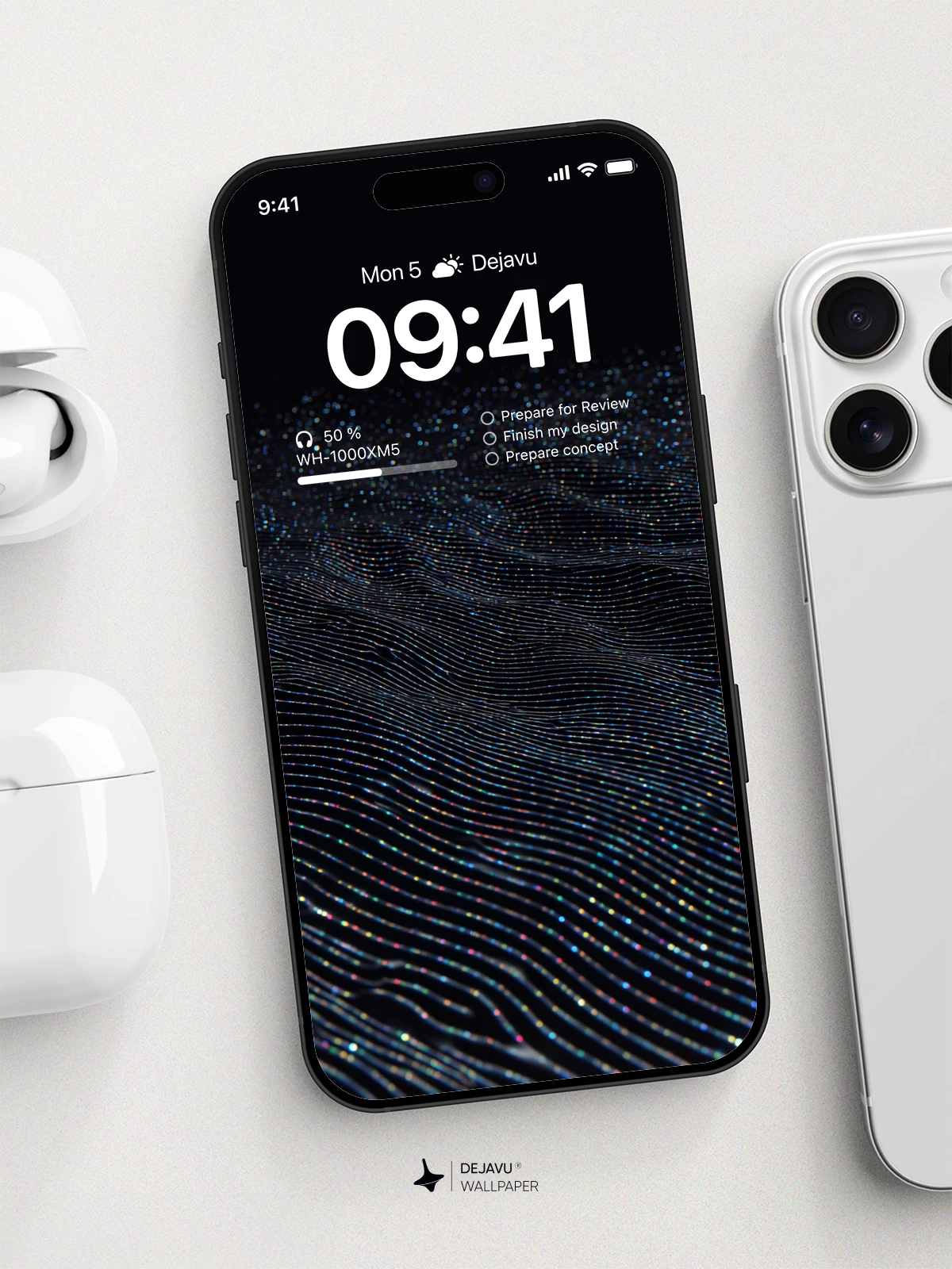 Digital Wave Wallpaper 4K for iPhone Lock Screen