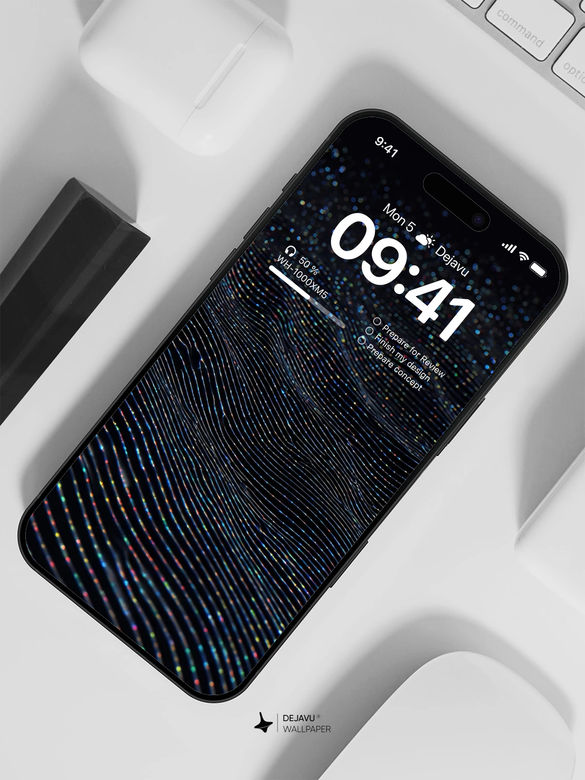 Digital Wave Wallpaper 4K for iPhone Lock Screen