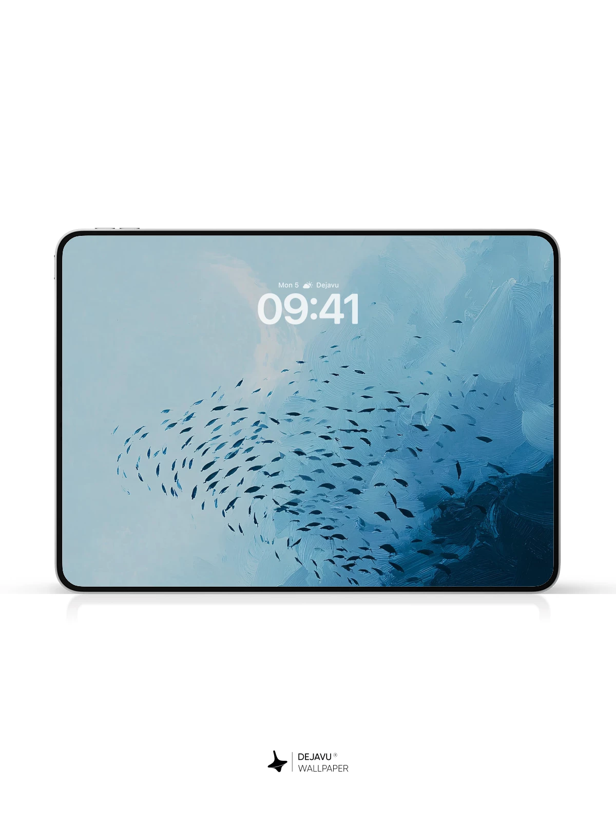Blue Ocean Fish School Wallpaper 4K for iPhone Lock Screen