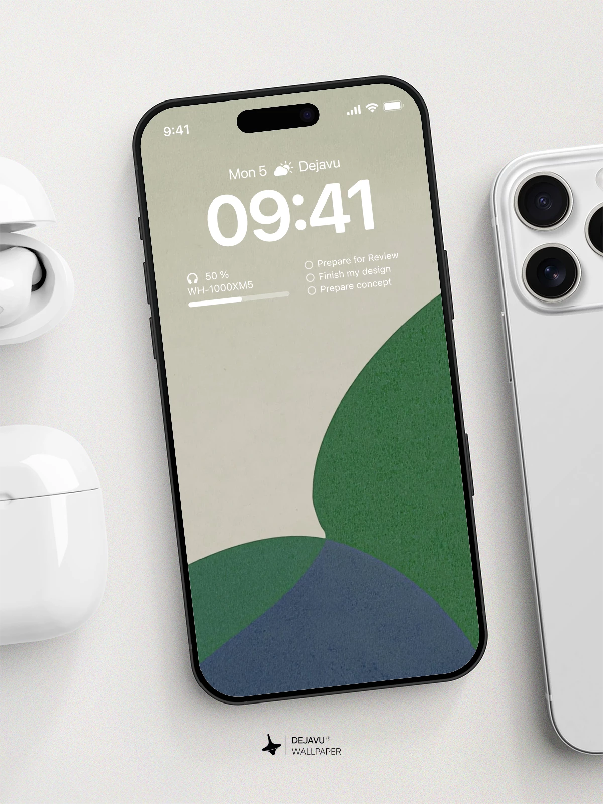 Green Abstract Wallpaper 4K for iPhone Lock Screen