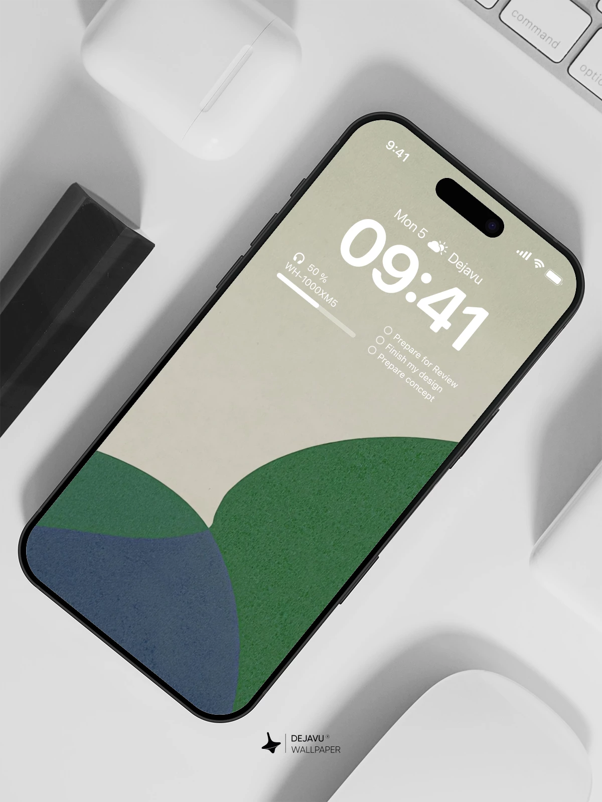 Green Abstract Wallpaper 4K for iPhone Lock Screen