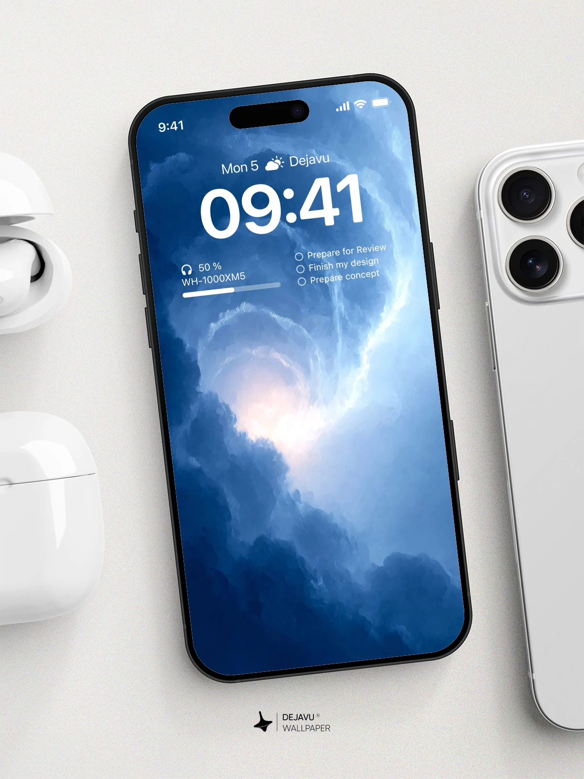 Blue Clouds Wallpaper 4K for iPhone Lock Screen
