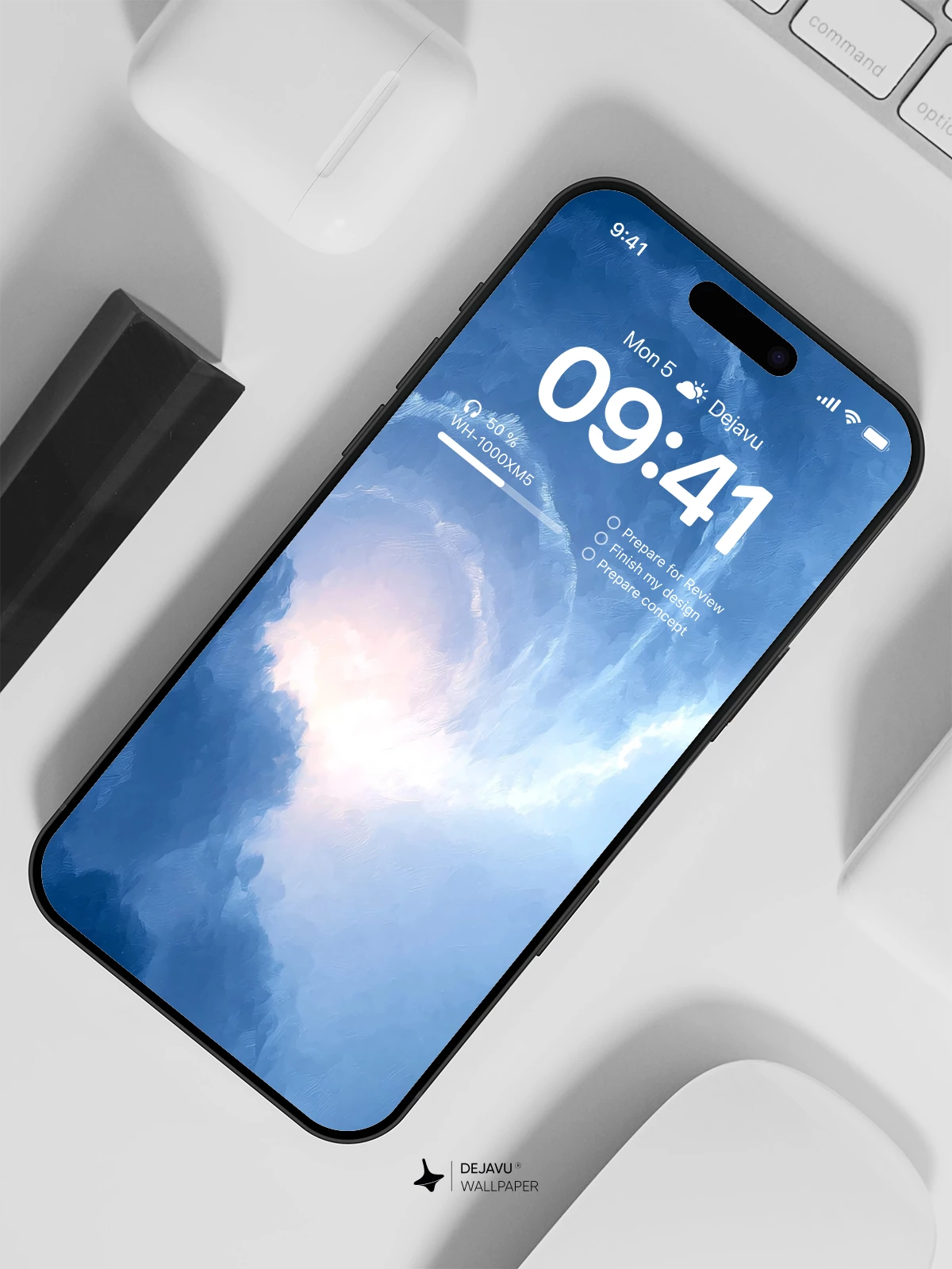Blue Clouds Wallpaper 4K for iPhone Lock Screen