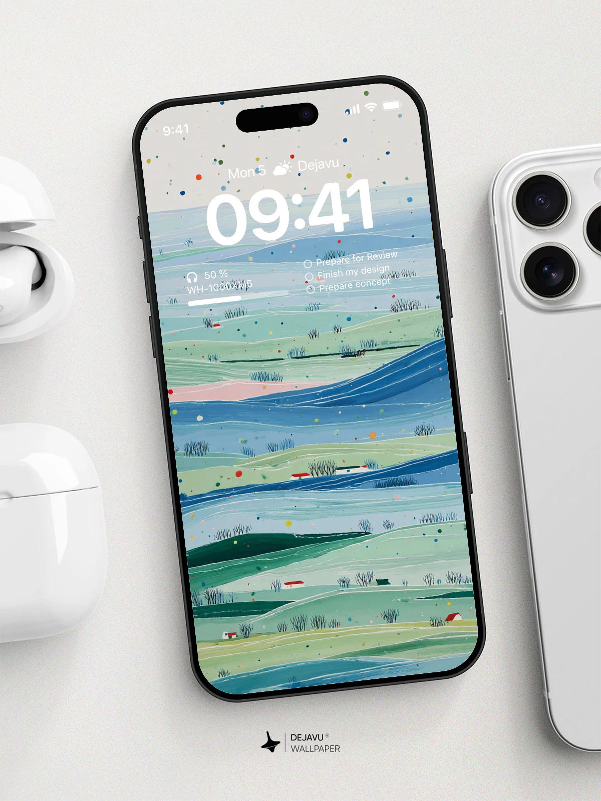 Abstract Landscape Wallpaper 4K for iPhone Lock Screen