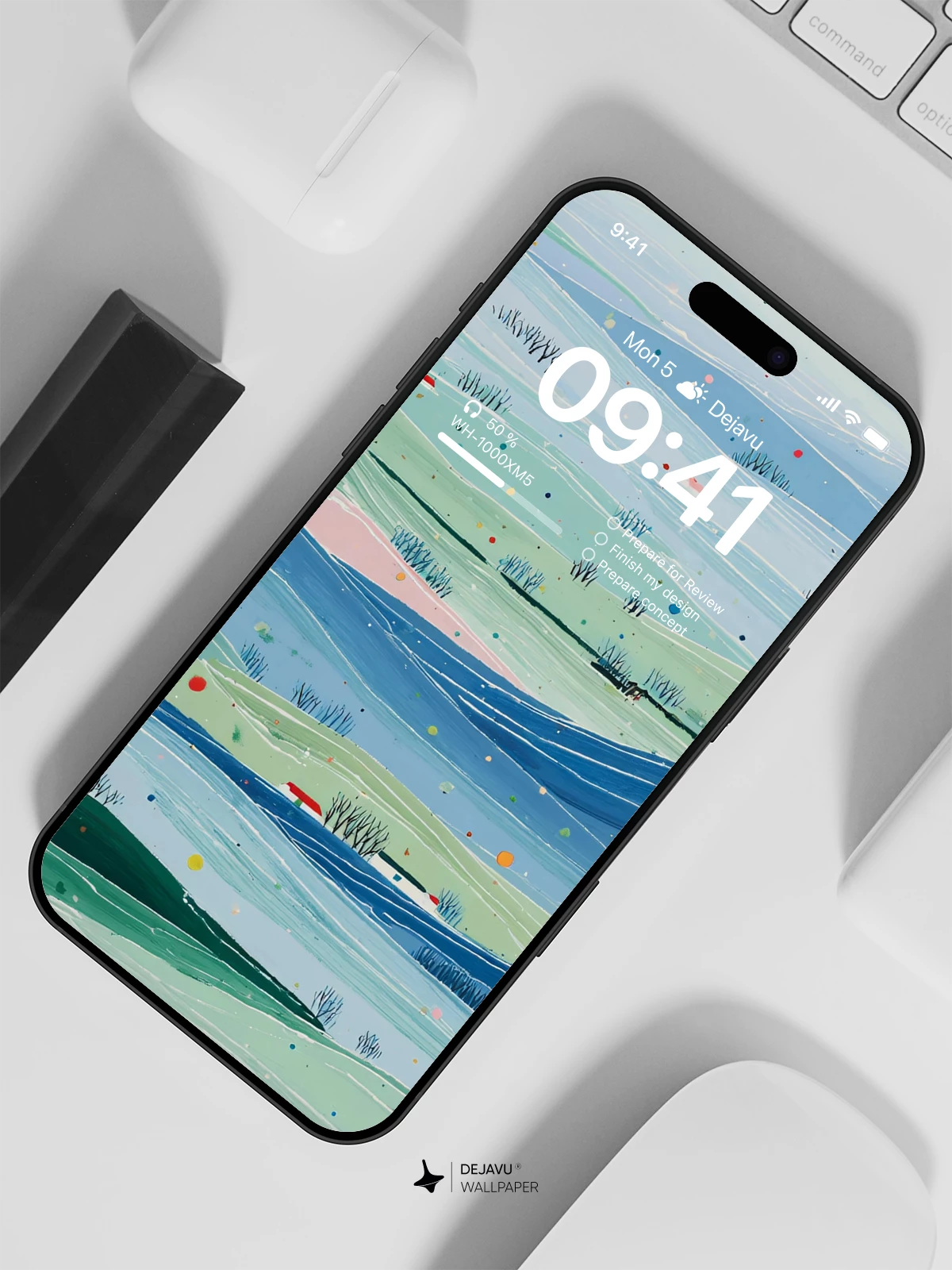 Abstract Landscape Wallpaper 4K for iPhone Lock Screen