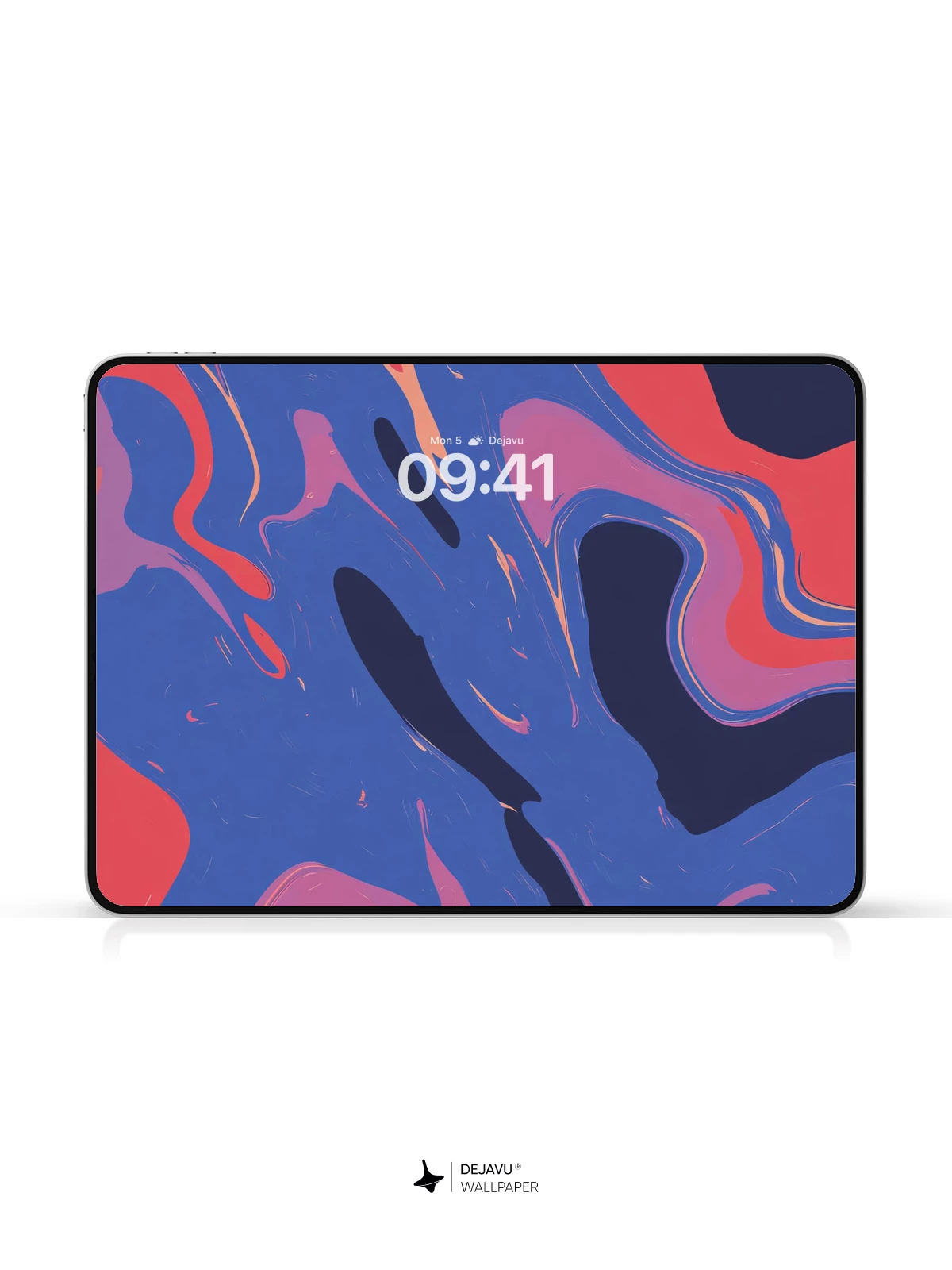 Abstract Blue and Red Wallpaper 4K for iPhone Lock Screen