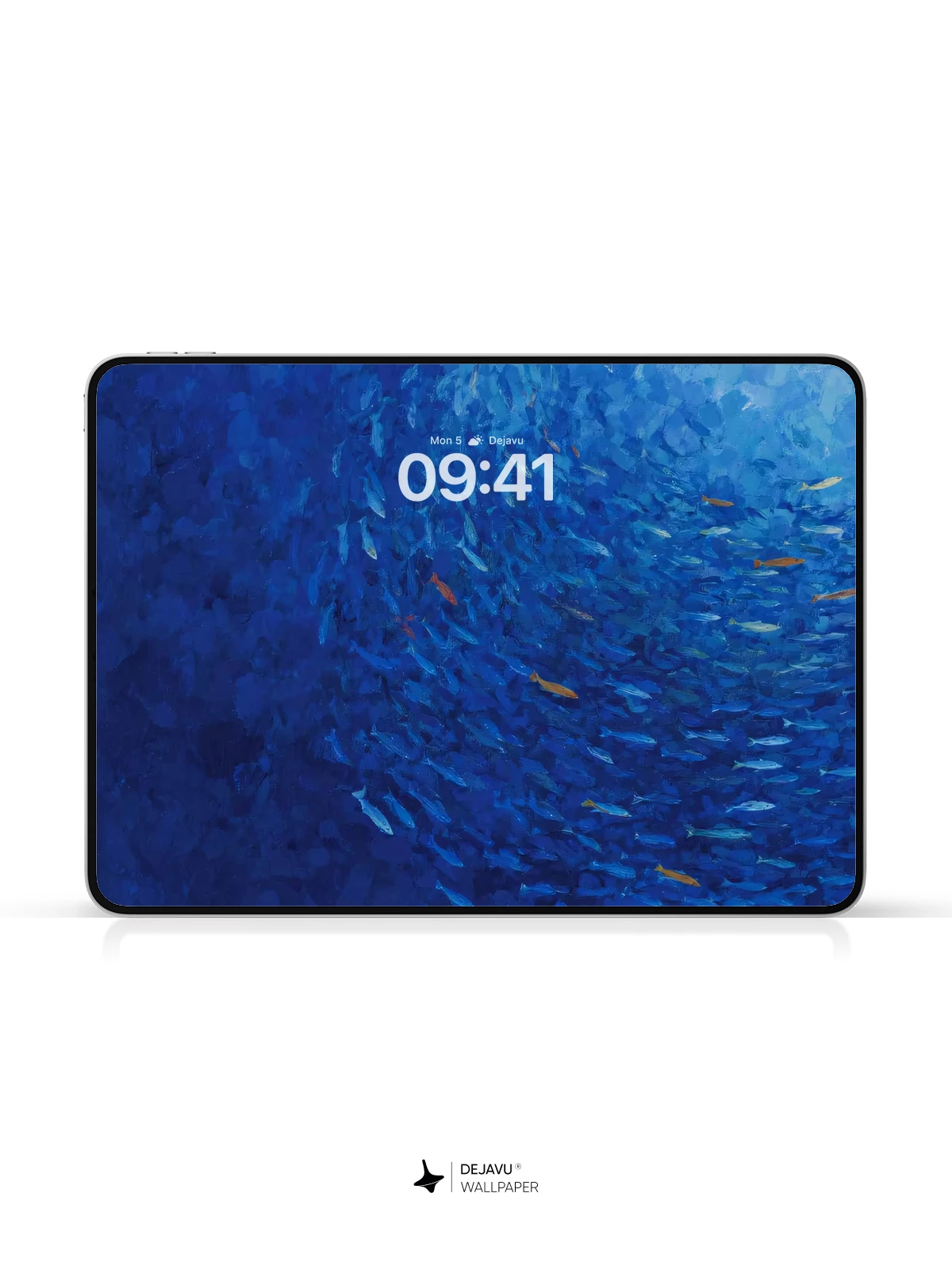 Blue Ocean Fish School Wallpaper 4K for iPhone Lock Screen