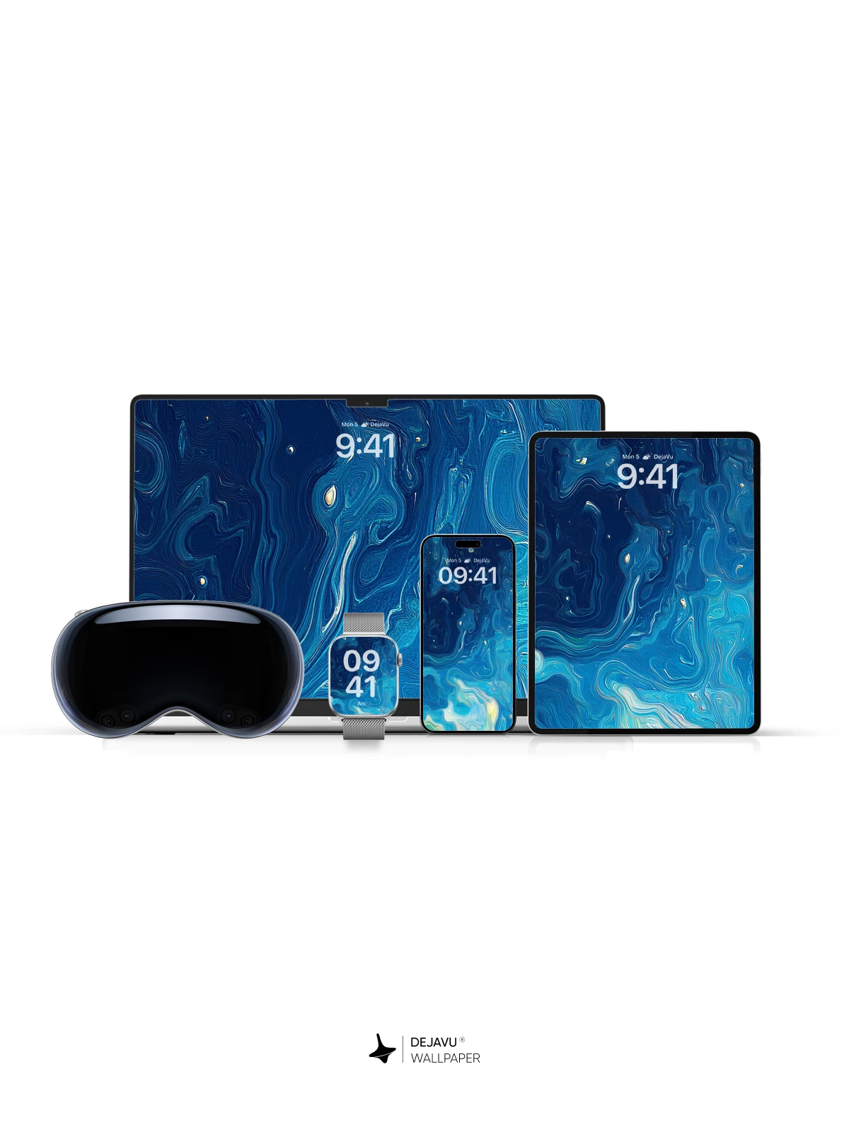 Abstract Blue Marble Texture Wallpaper 4K for iPhone Lock Screen