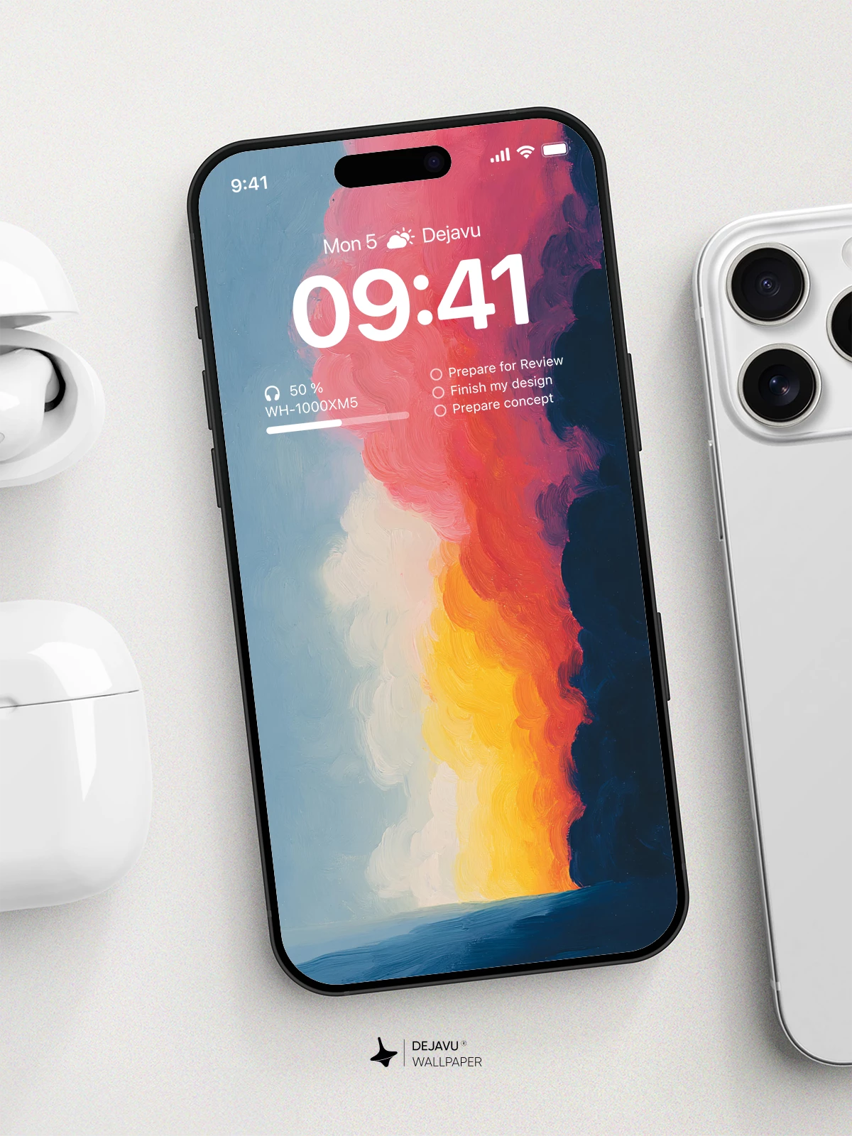 Vibrant Smoke Wallpaper 4K for iPhone Lock Screen