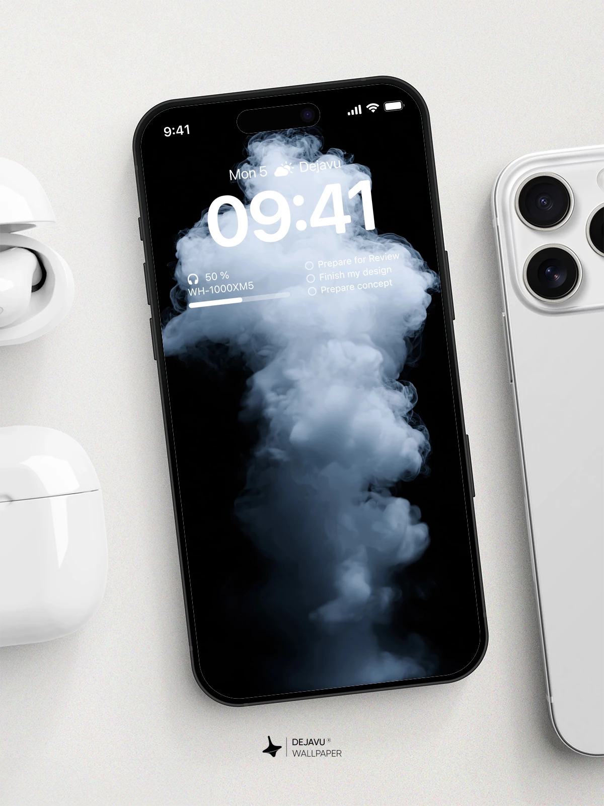 White Smoke Cloud Wallpaper 4K for iPhone Lock Screen