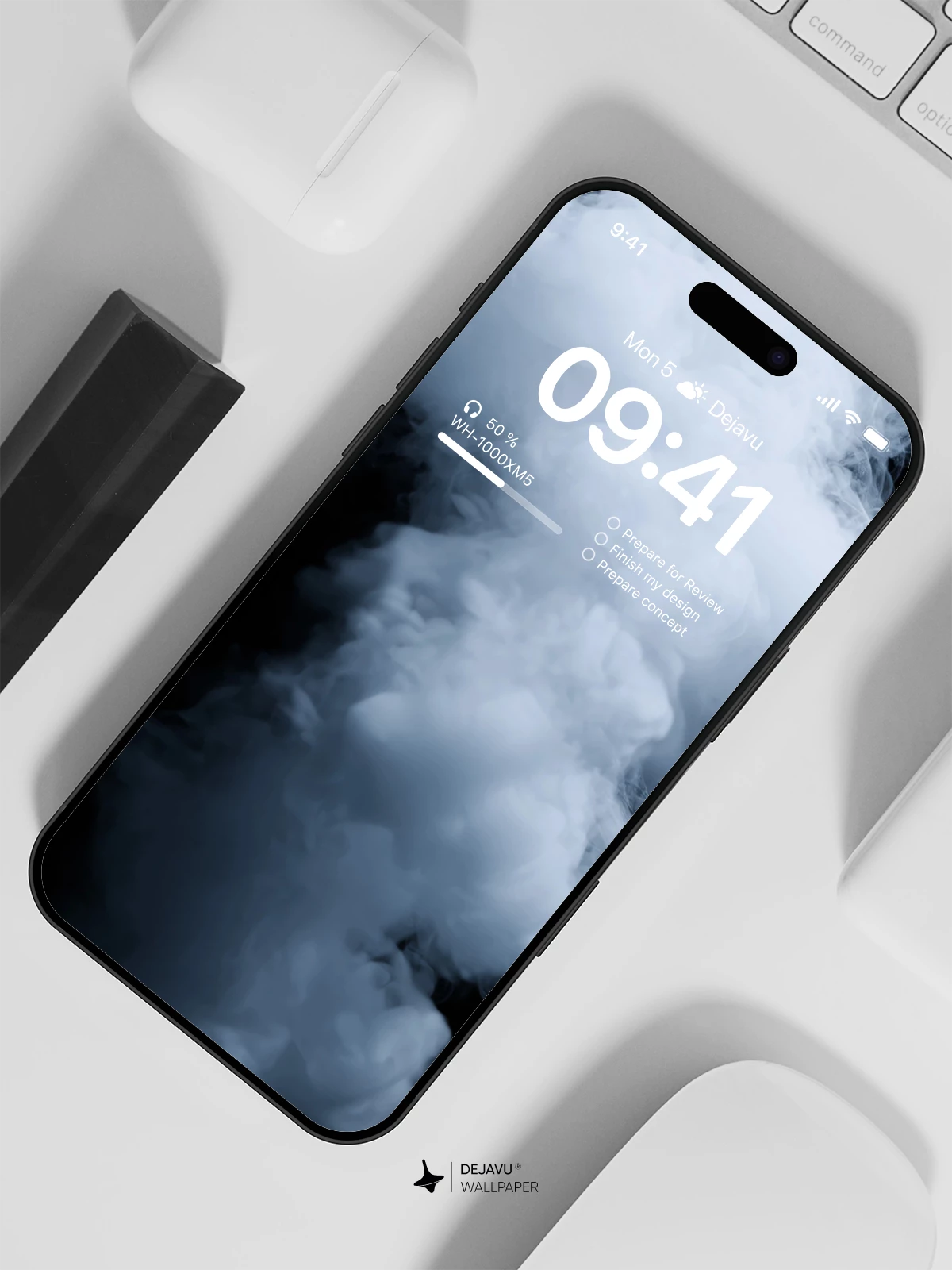 White Smoke Cloud Wallpaper 4K for iPhone Lock Screen