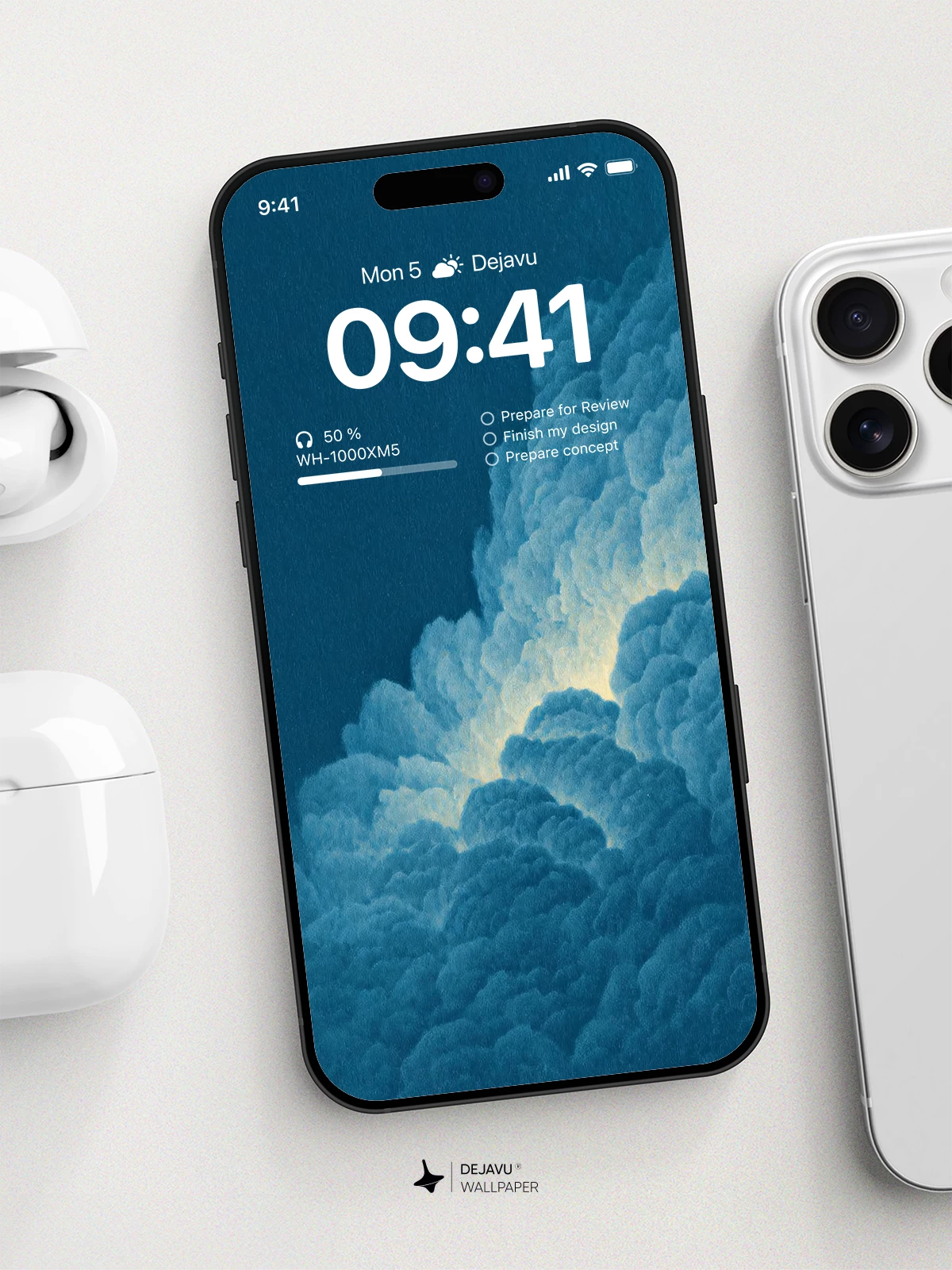 Blue Clouds Wallpaper 4K for iPhone Lock Screen