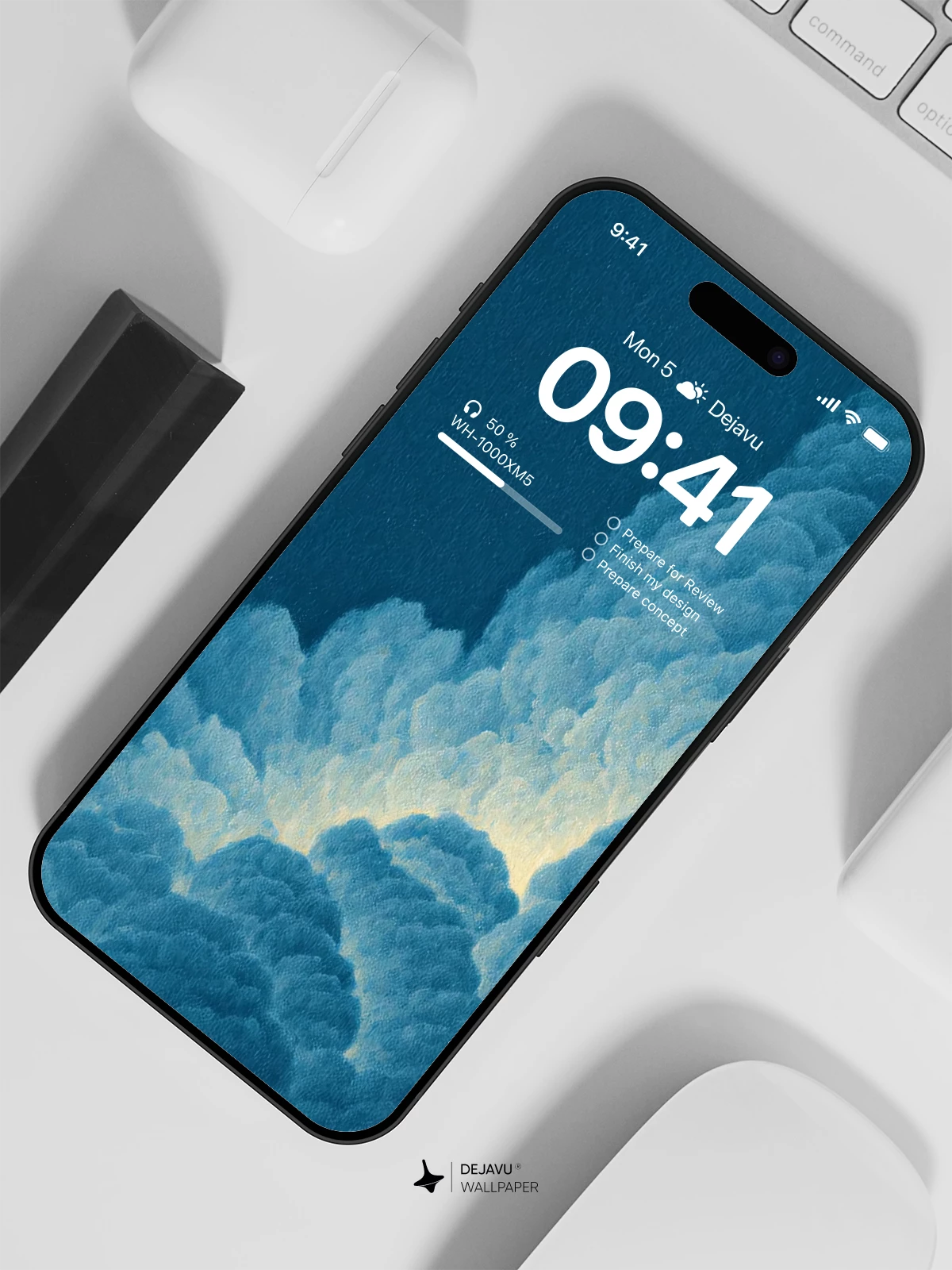 Blue Clouds Wallpaper 4K for iPhone Lock Screen