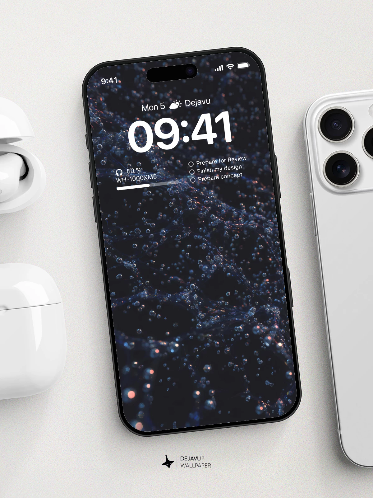 Blue Bubbles Wallpaper 4K for iPhone Lock Screen