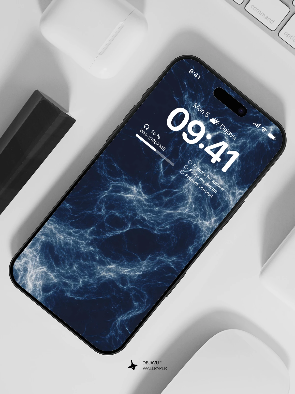 Blue Energy Wallpaper 4K for iPhone Lock Screen