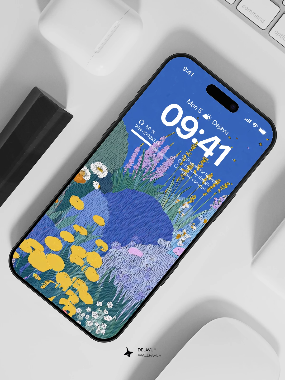 Floral Landscape Wallpaper 4K for iPhone Lock Screen