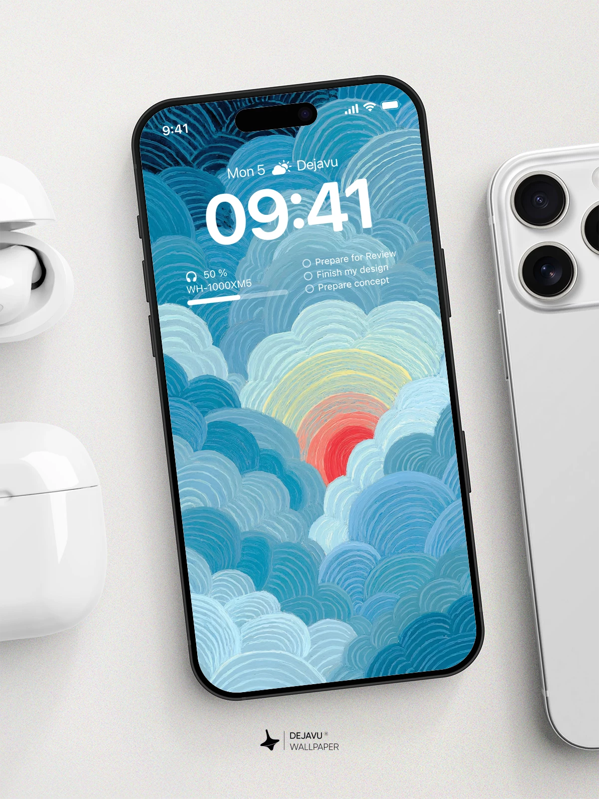 Abstract Cloud Pattern Wallpaper 4K for iPhone Lock Screen