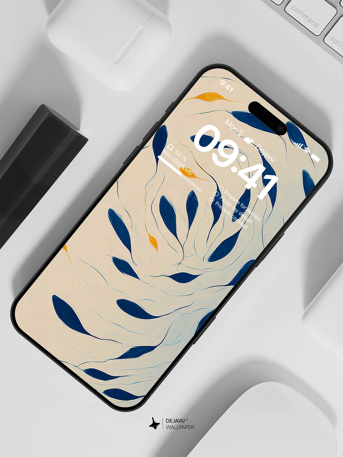 Abstract Spiral Leaf Wallpaper 4K for iPhone Lock Screen