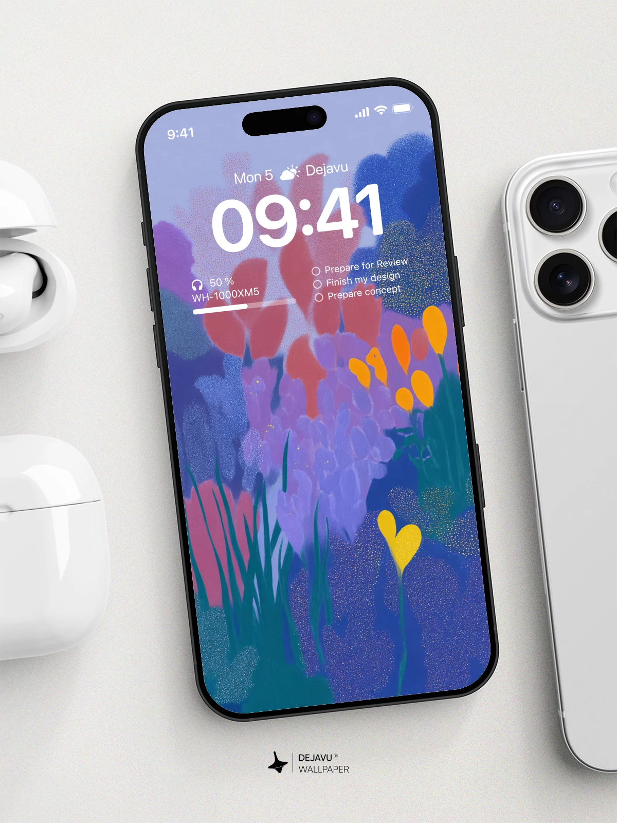 Abstract Floral Wallpaper 4K for iPhone Lock Screen