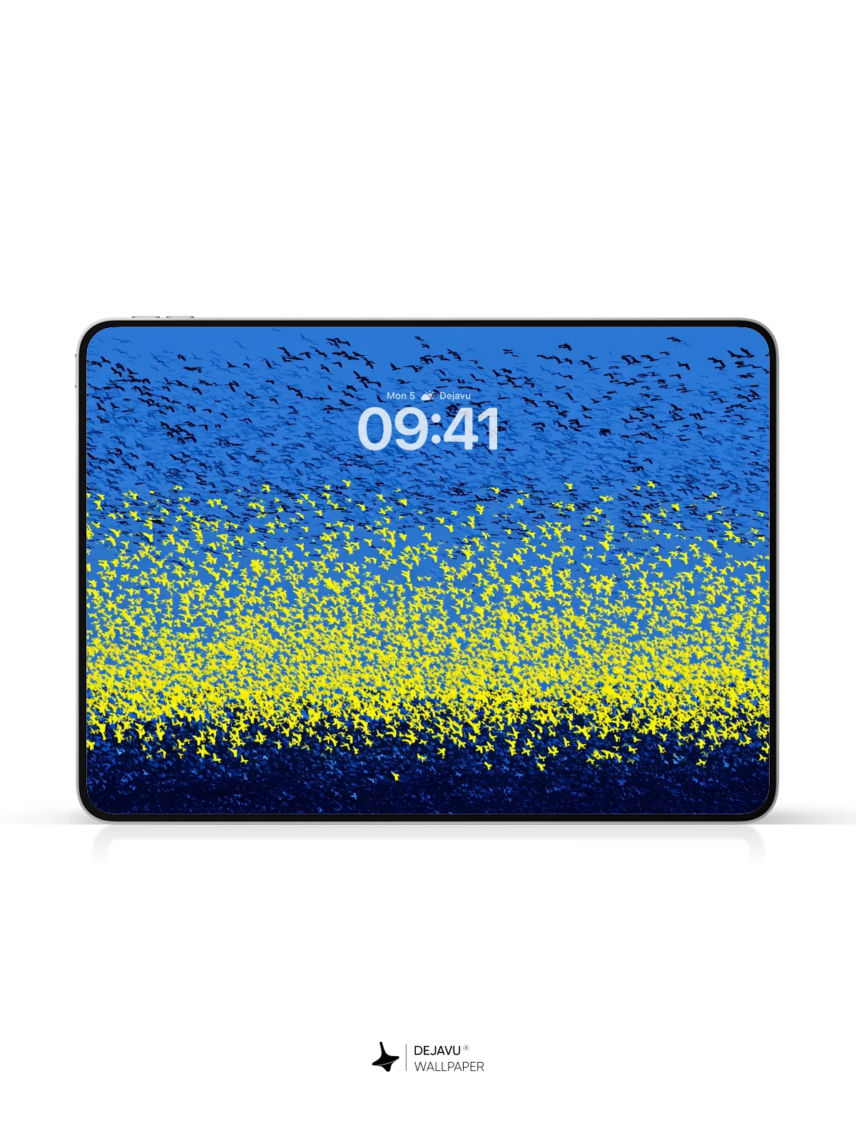 Yellow and Blue Abstract Wallpaper 4K for iPhone Lock Screen