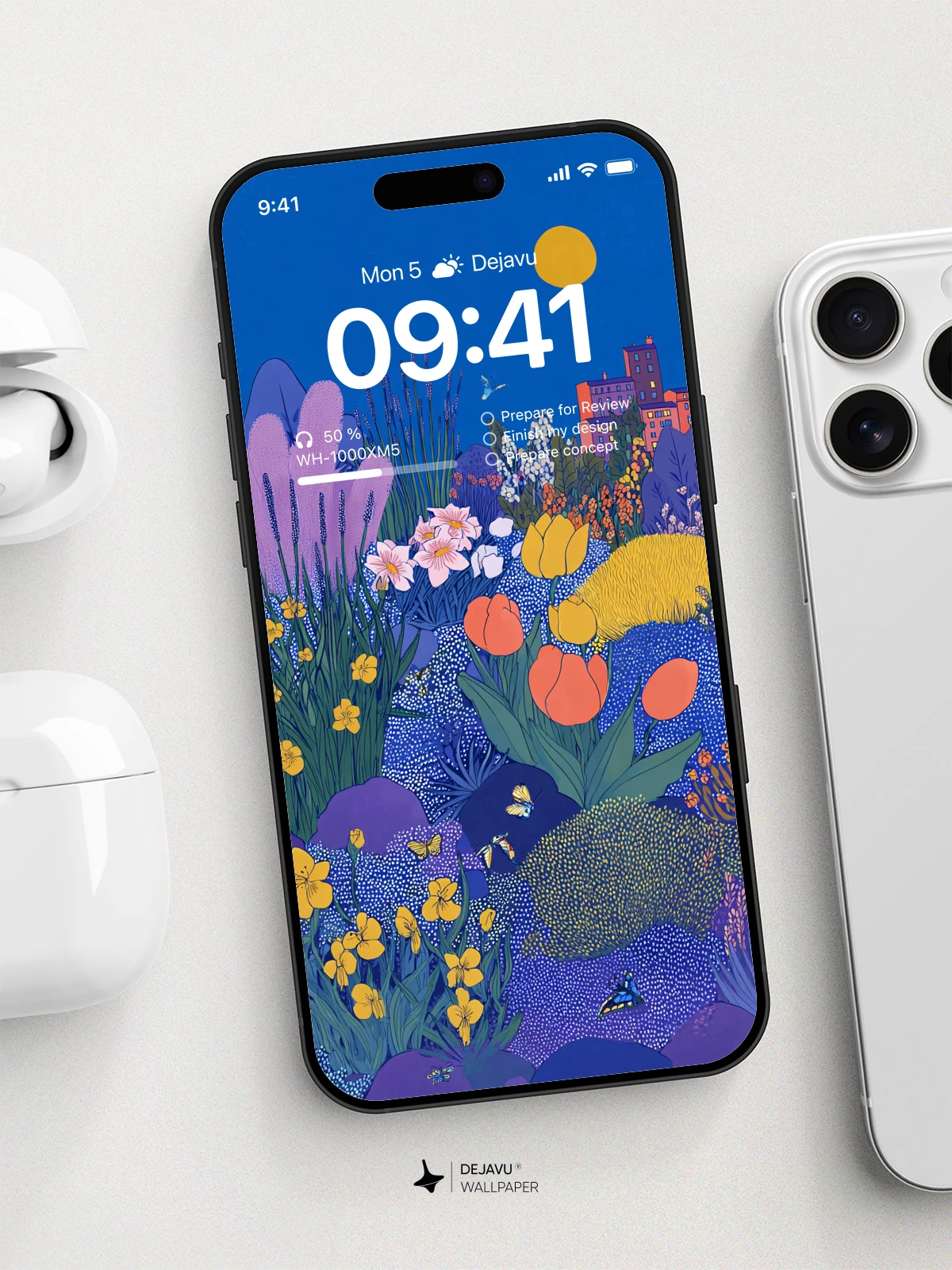 Vibrant Floral Garden Wallpaper 4K for iPhone Lock Screen