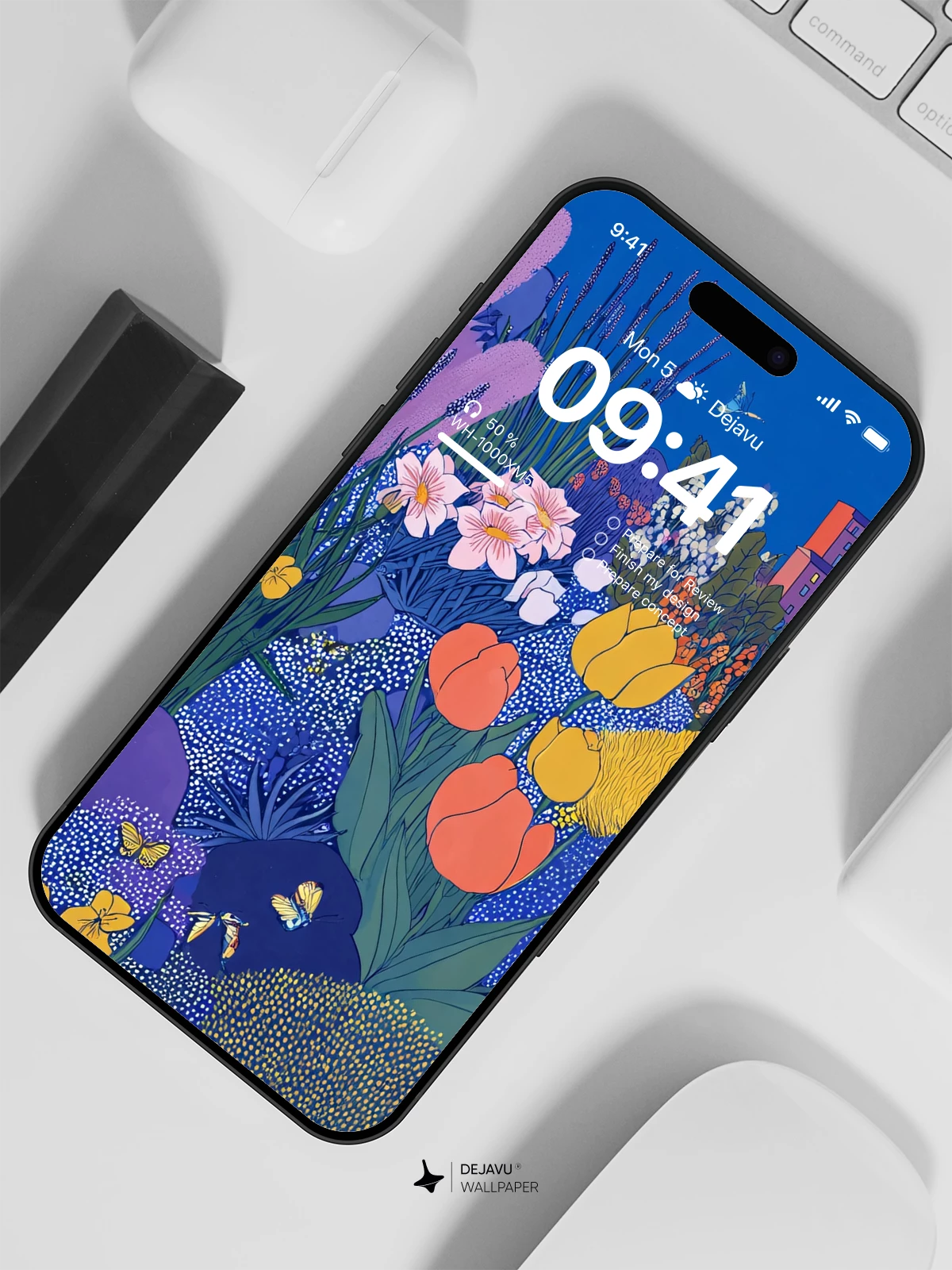 Vibrant Floral Garden Wallpaper 4K for iPhone Lock Screen