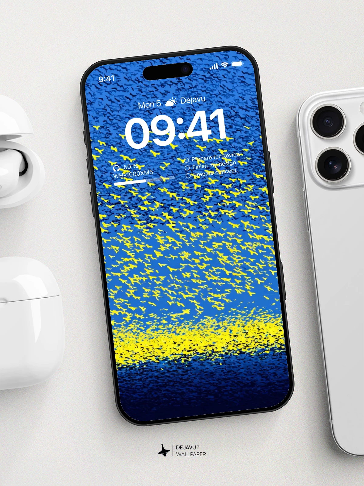 Yellow and Blue Abstract Wallpaper 4K for Mobile Background
